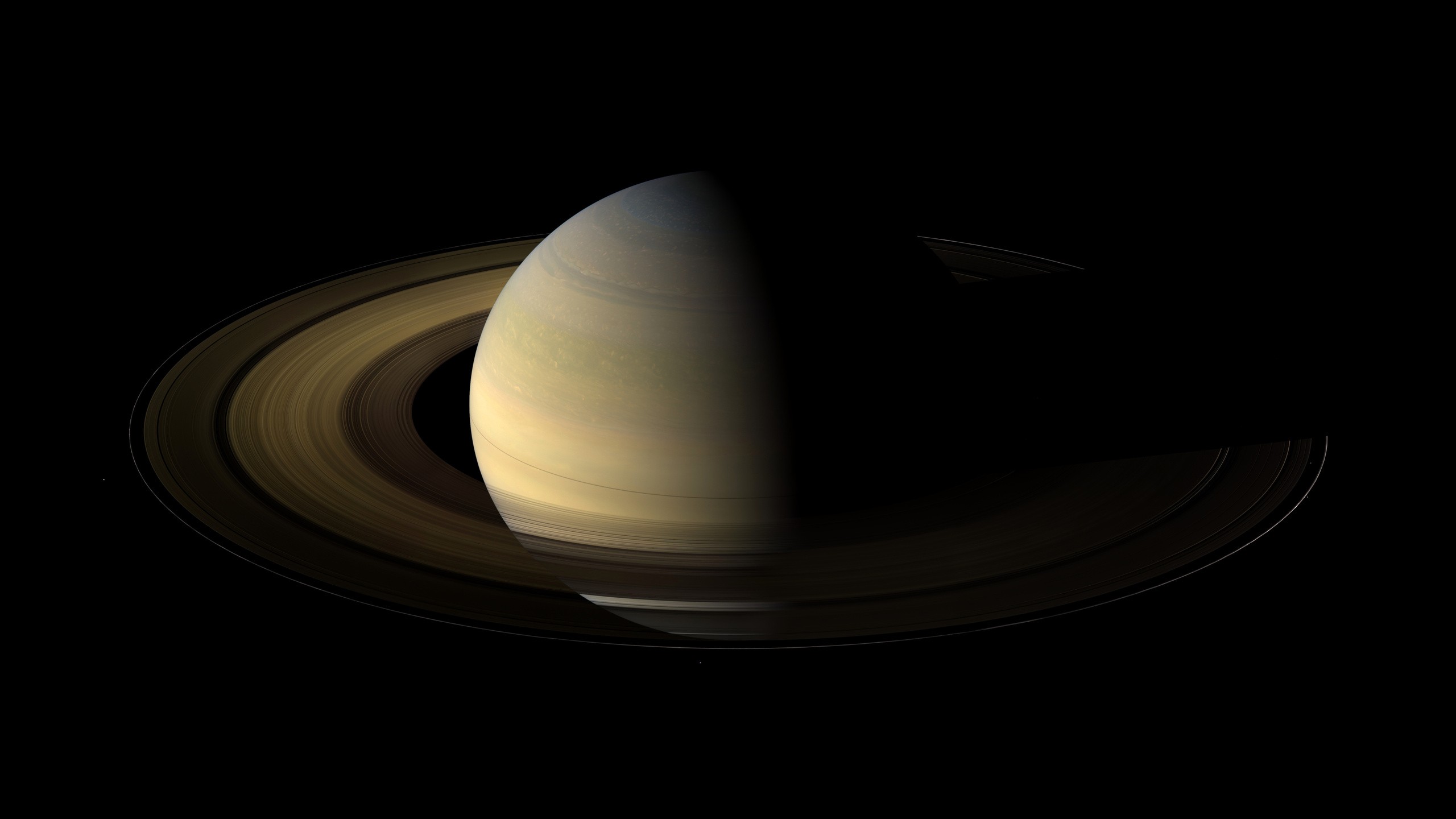 General 2560x1440 space universe planet Saturn black background space art digital art Solar System