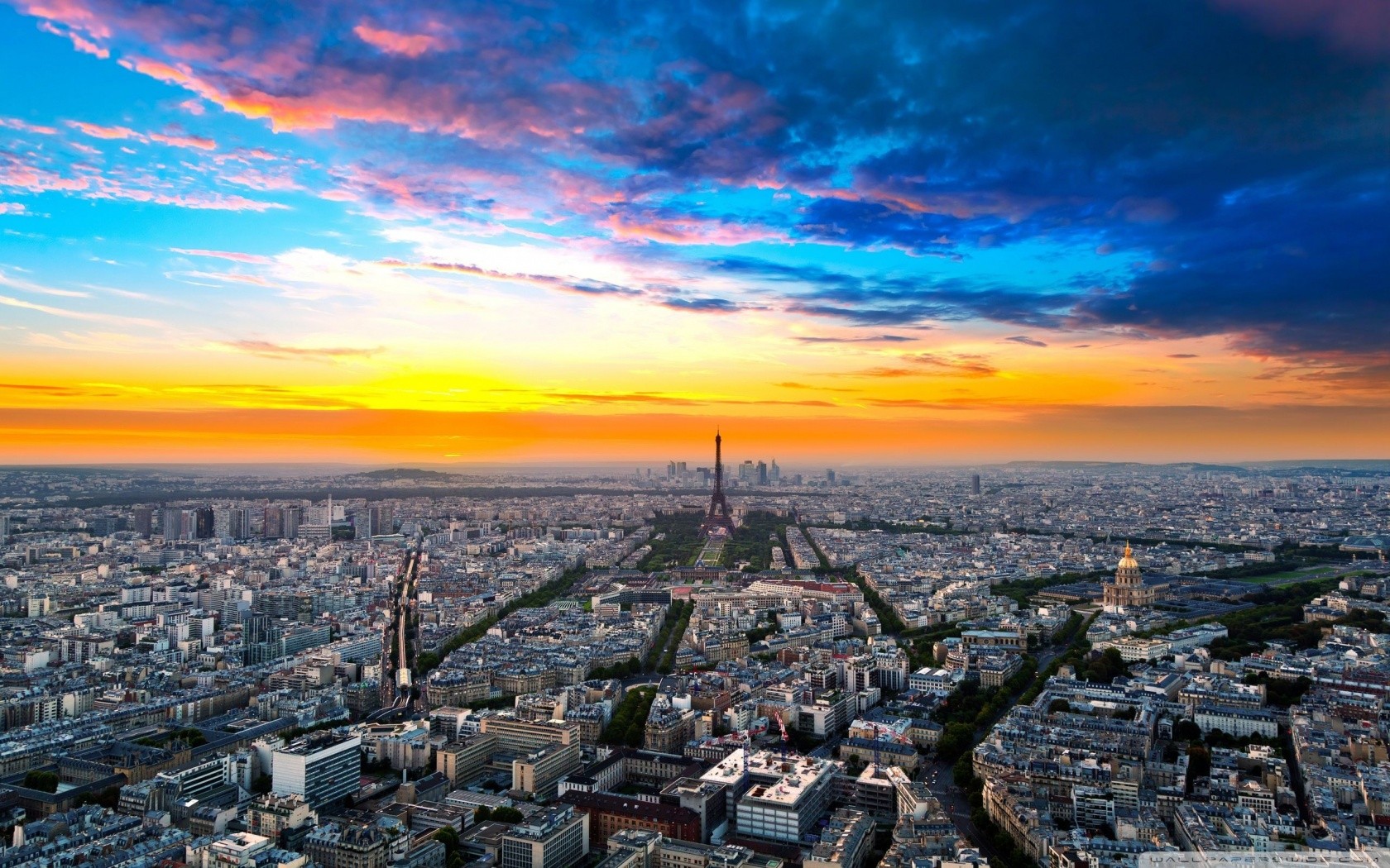 General 1680x1050 France Paris sky cityscape clouds sunlight Eiffel Tower