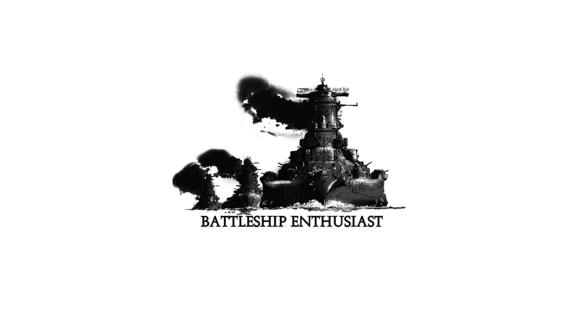 General 1920x1080 Battleships ship military simple background monochrome vehicle warship minimalism military vehicle white background DeviantArt typography
