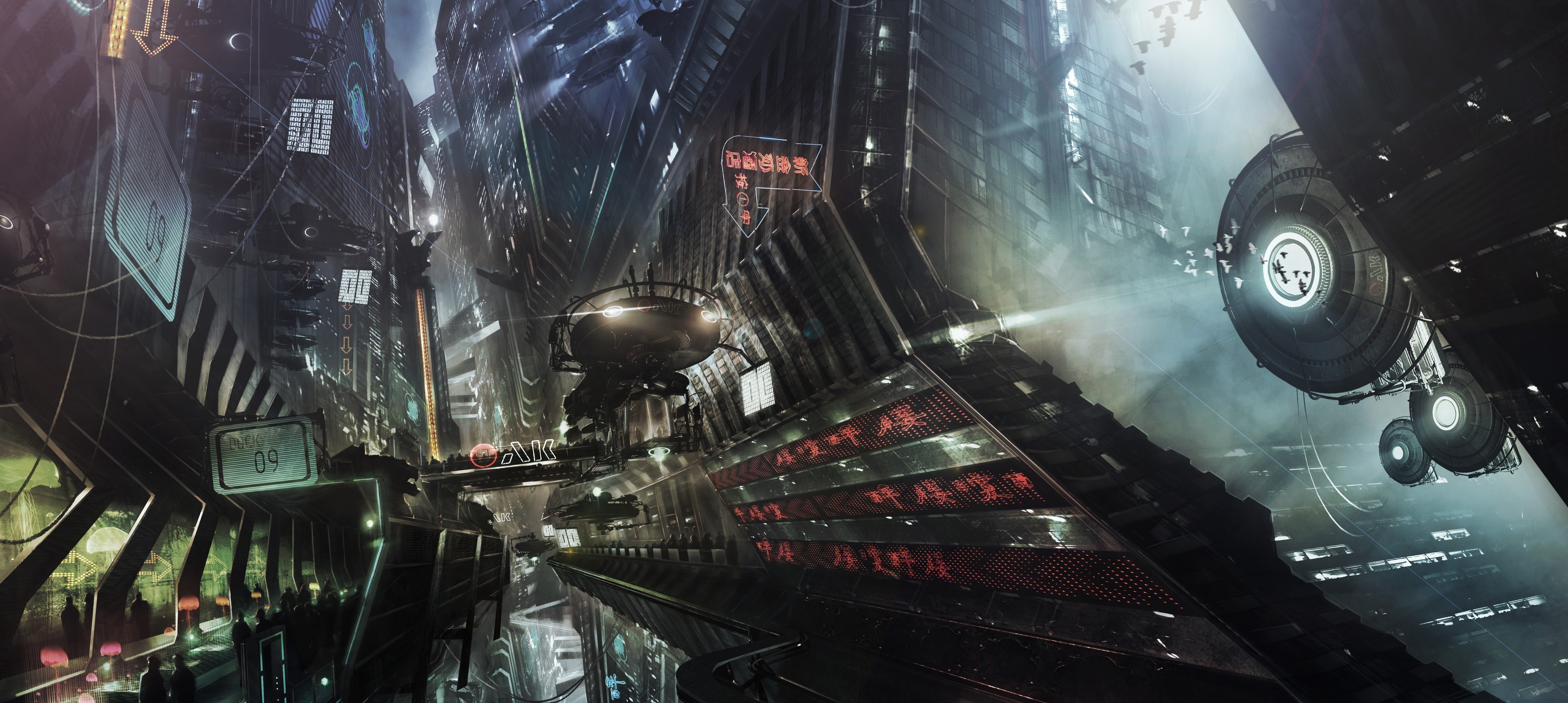 General 4508x2021 artwork science fiction futuristic futuristic city digital art cityscape