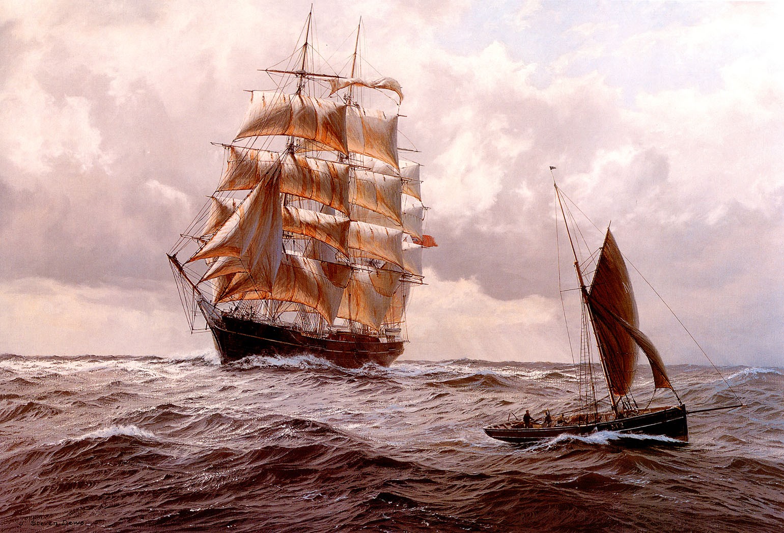 General 1540x1047 sailing ship artwork ship sea vehicle rigging (ship)
