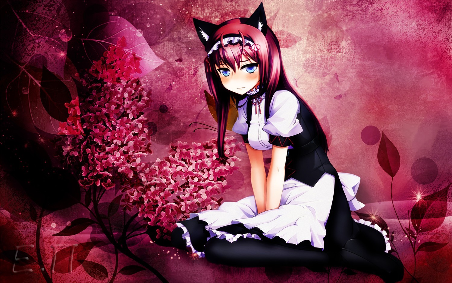 Anime 1500x938 cat girl maid maid outfit anime girls cat ears