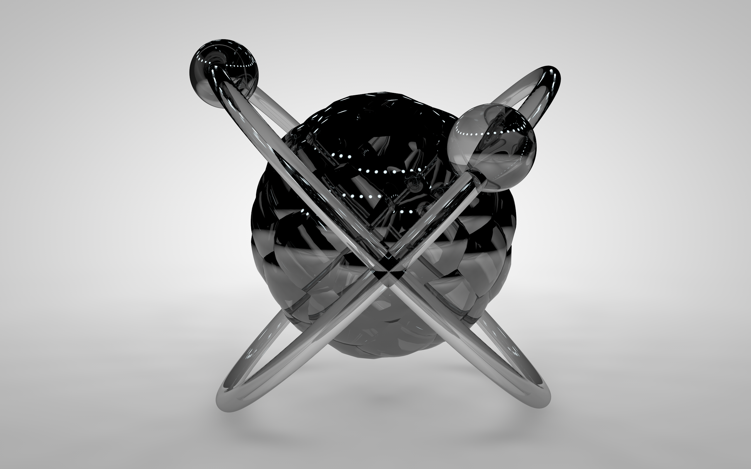 General 2560x1600 simple background monochrome CGI abstract digital art sphere 3D Abstract