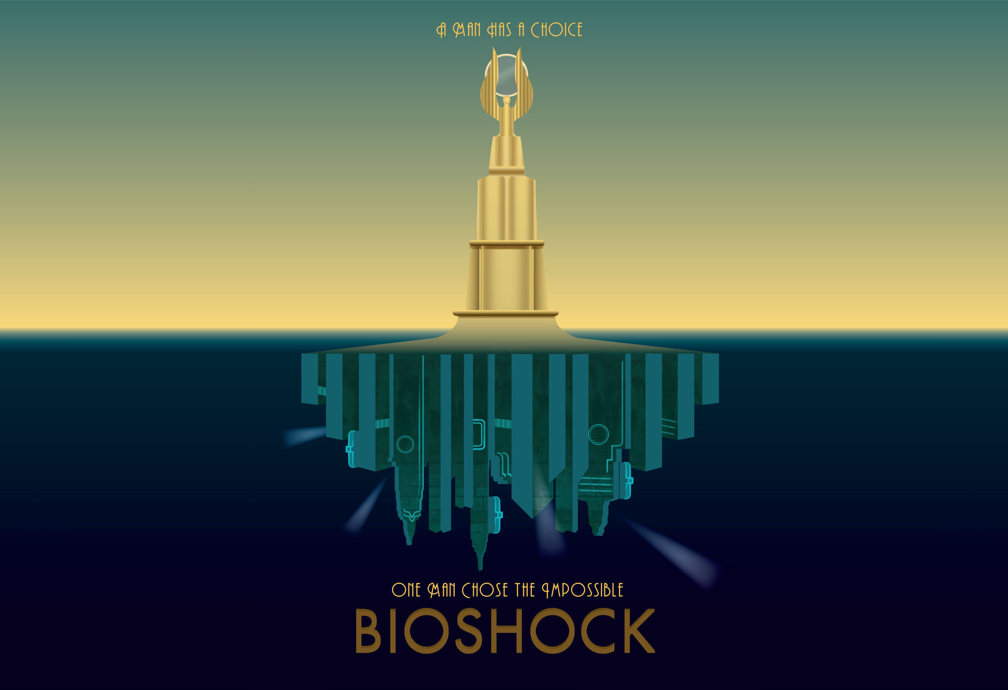 General 2000x1370 BioShock Rapture sea video games artwork 2K Games Irrational Games underwater PC gaming video game art