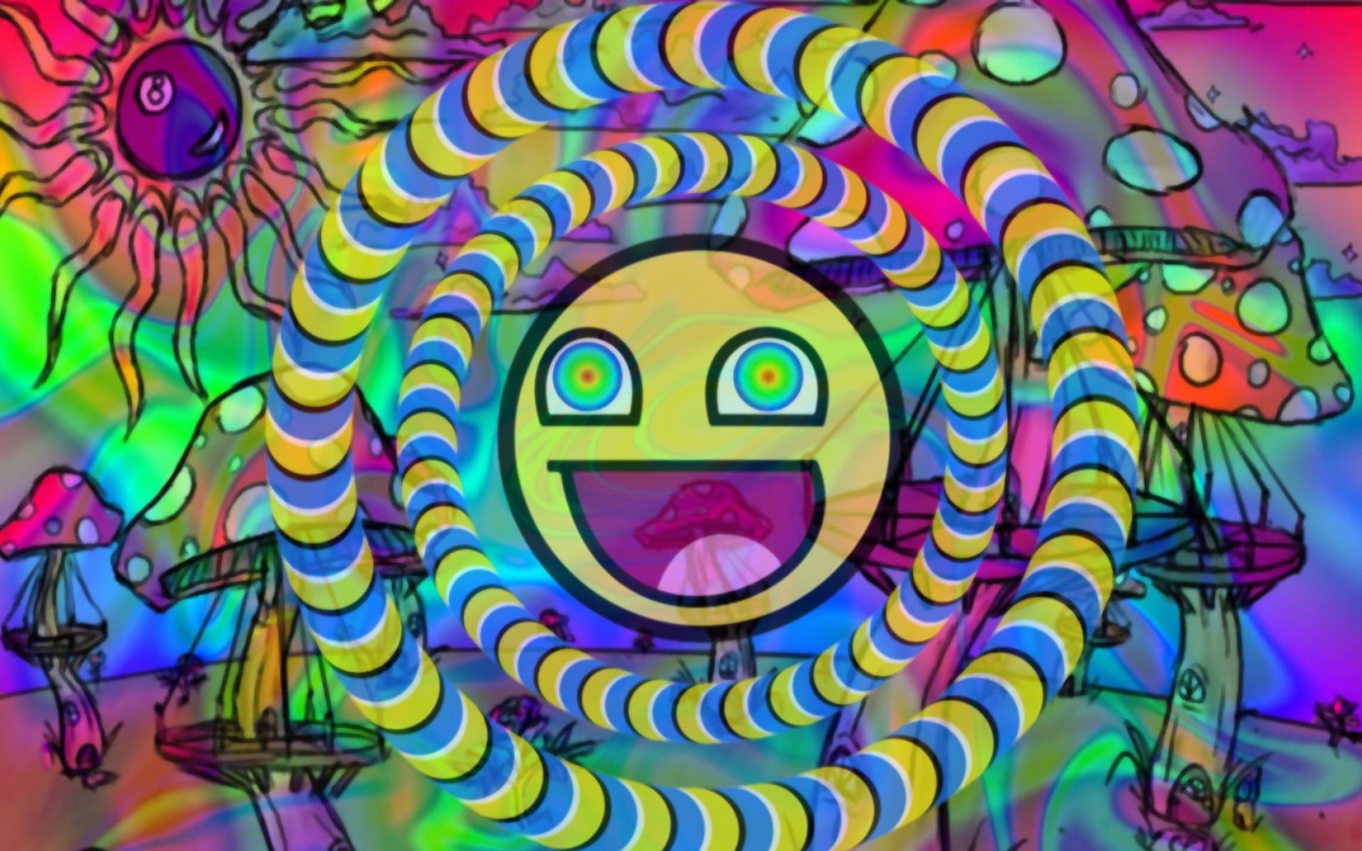General 1920x1200 smiley psychedelic LSD memes