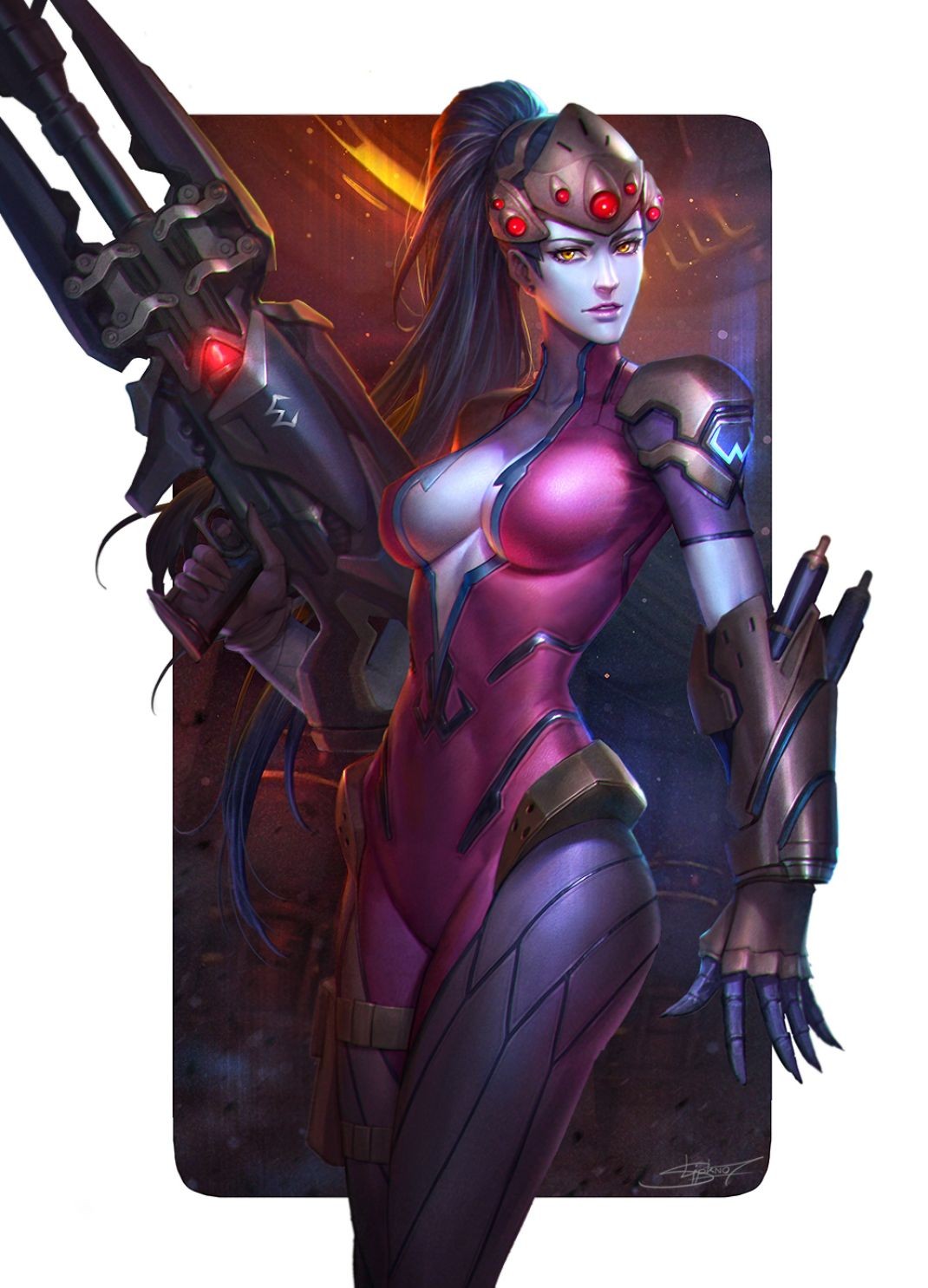General 1070x1486 Blizzard Entertainment Affiliation: Talon Widowmaker (Overwatch) boobs weapon science fiction PC gaming video game art video game girls