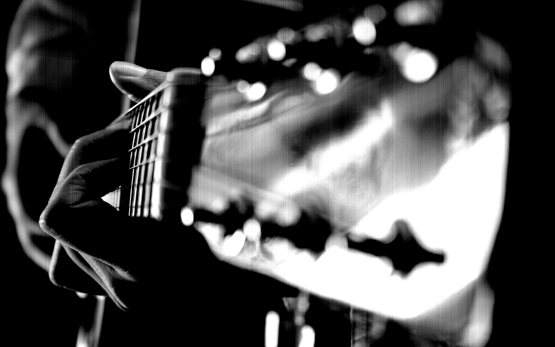 General 1920x1200 guitar musician monochrome hands musical instrument dark black