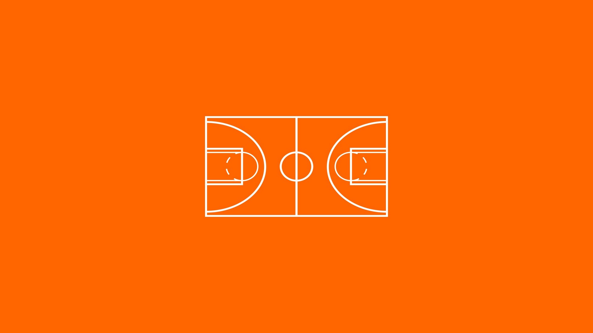 General 1920x1080 minimalism simple background orange orange background basketball basketball court sport