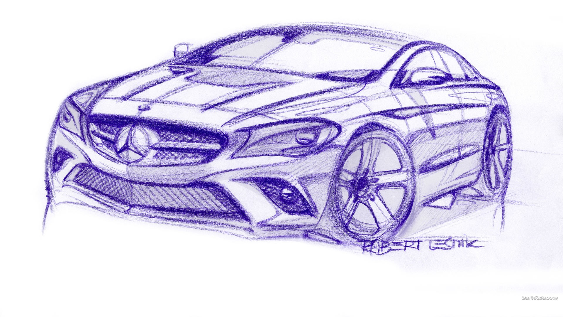 General 1920x1080 Mercedes Style Coupe concept cars Mercedes-Benz car drawing vehicle