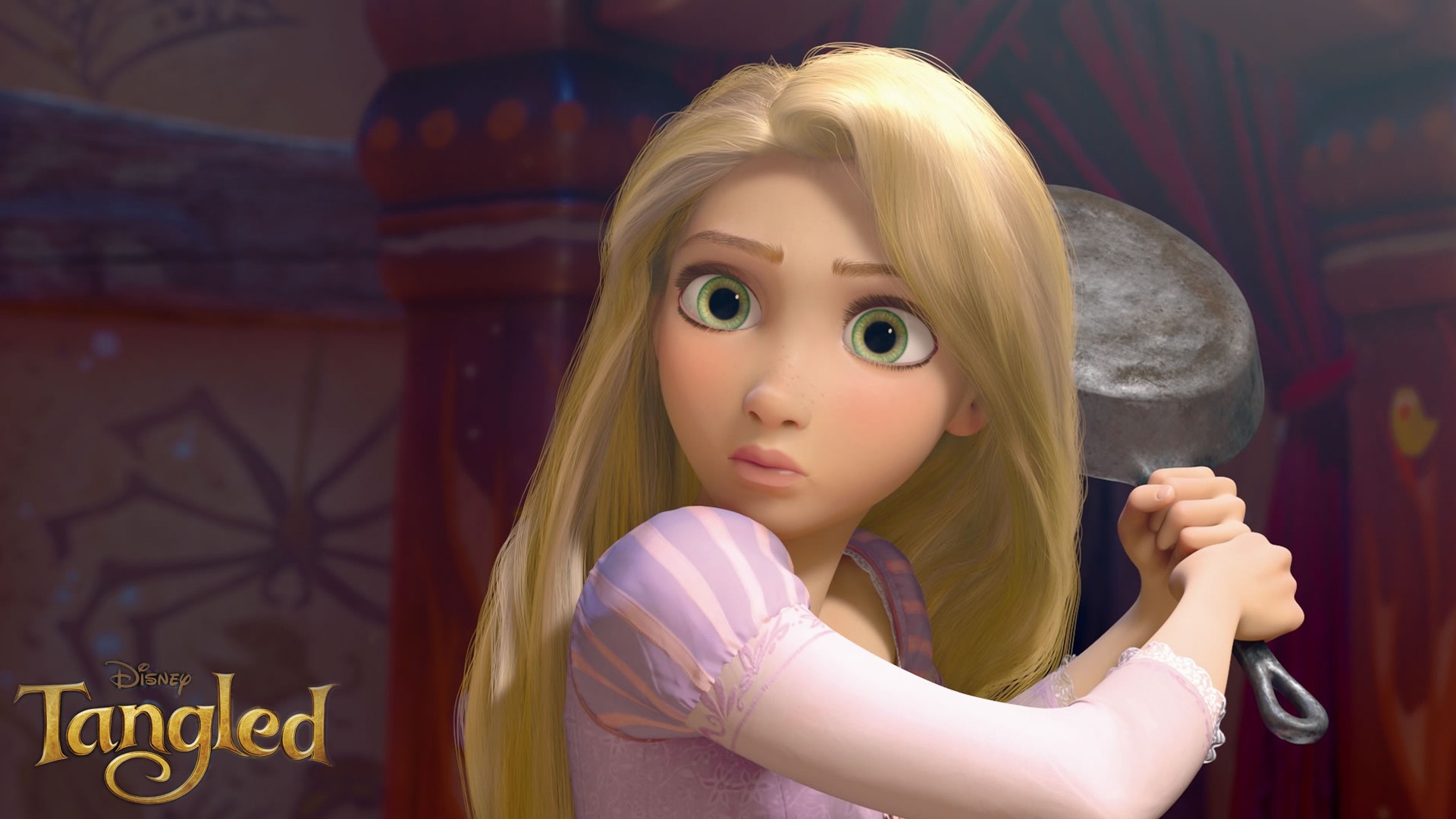 General 1920x1080 movies Tangled Disney Rapunzel animated movies blonde long hair green eyes Disney princesses Pans (Tool)
