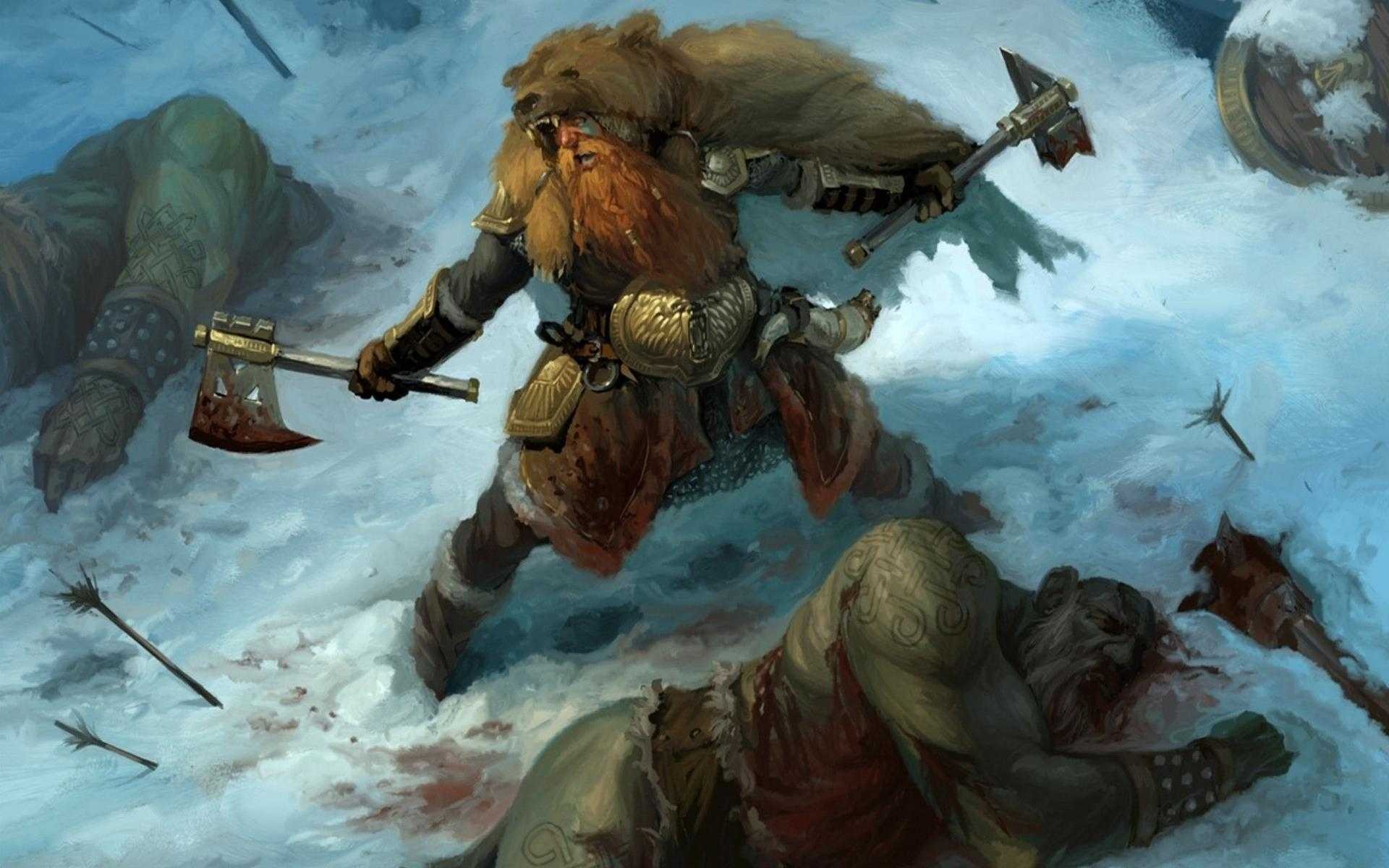 General 1920x1200 fantasy art warrior blood snow battle fantasy men digital art