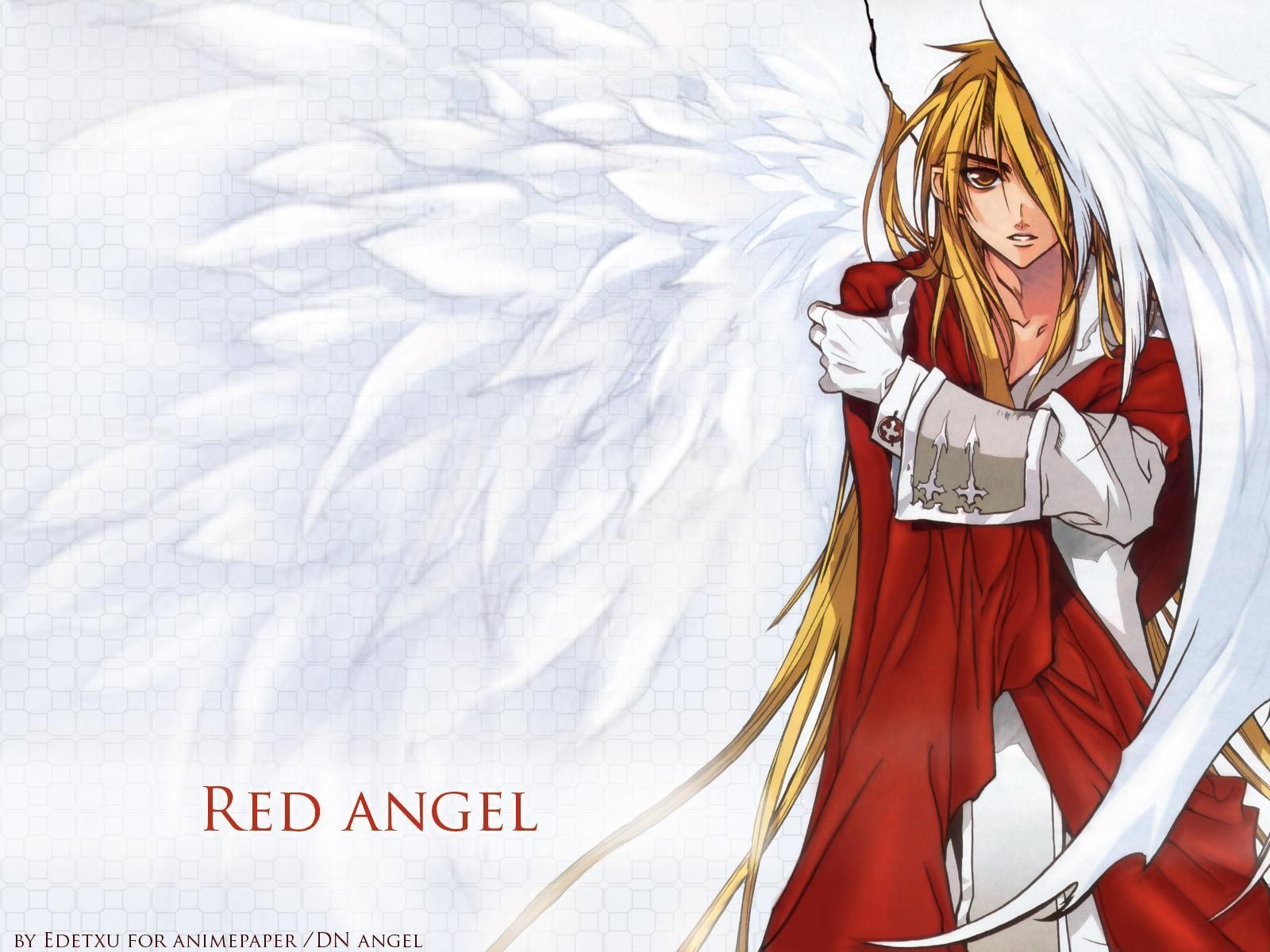 Anime 1600x1200 anime blonde wings long hair fantasy art anime boys