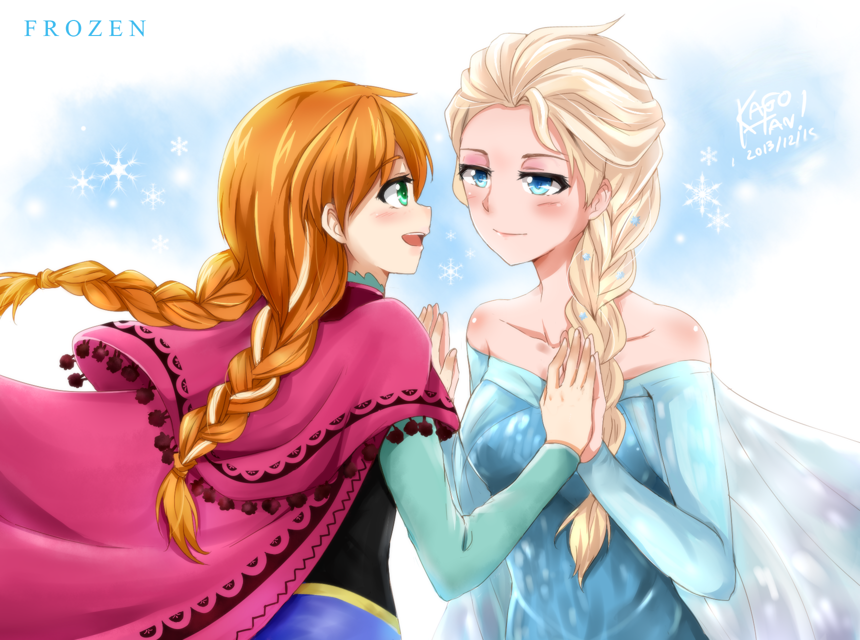 General 1720x1280 Disney animated movies Frozen (movie) Princess Anna Elsa fantasy art two women fantasy girl
