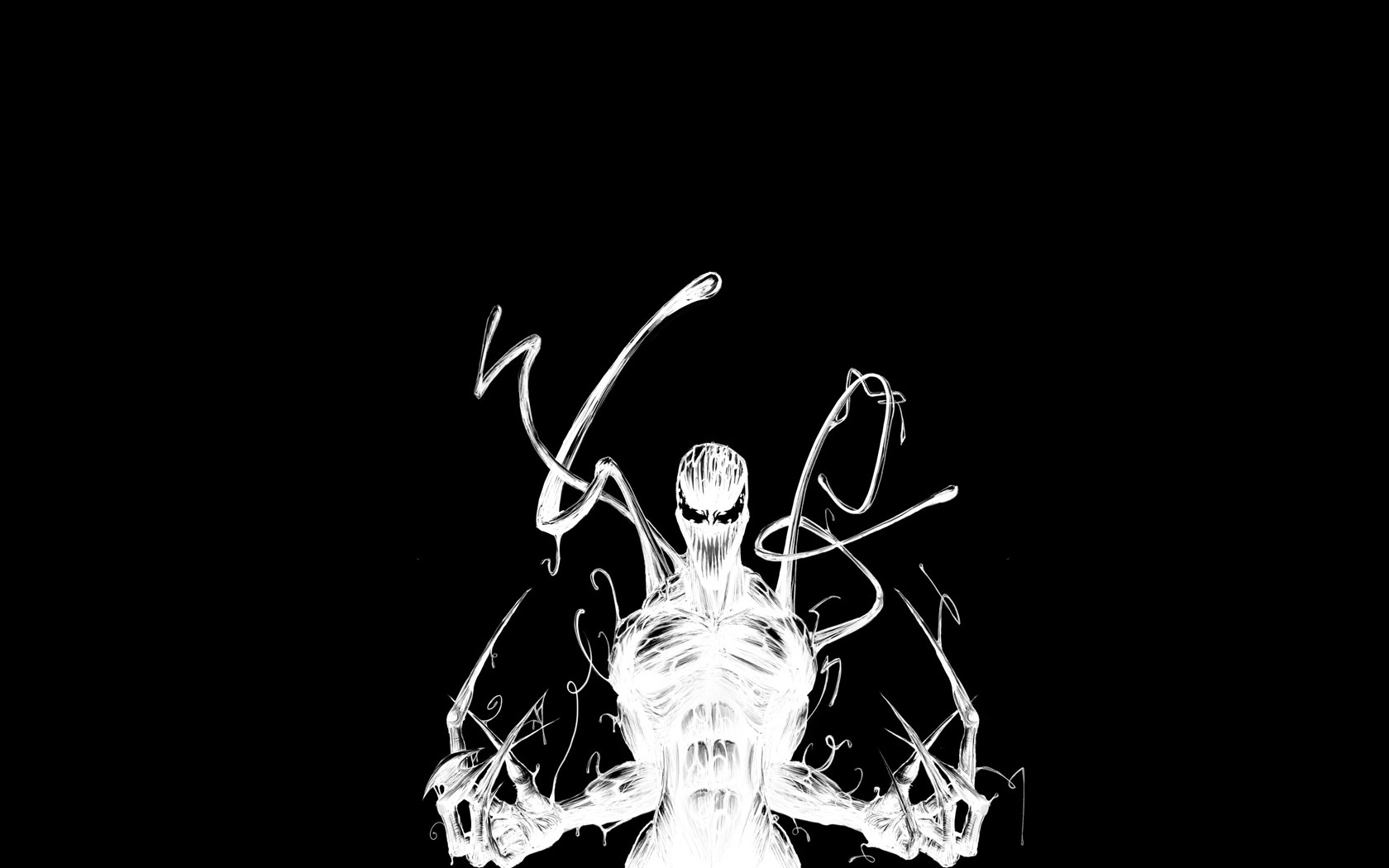 General 1680x1050 Spider-Man comics Marvel Comics Carnage monochrome artwork simple background