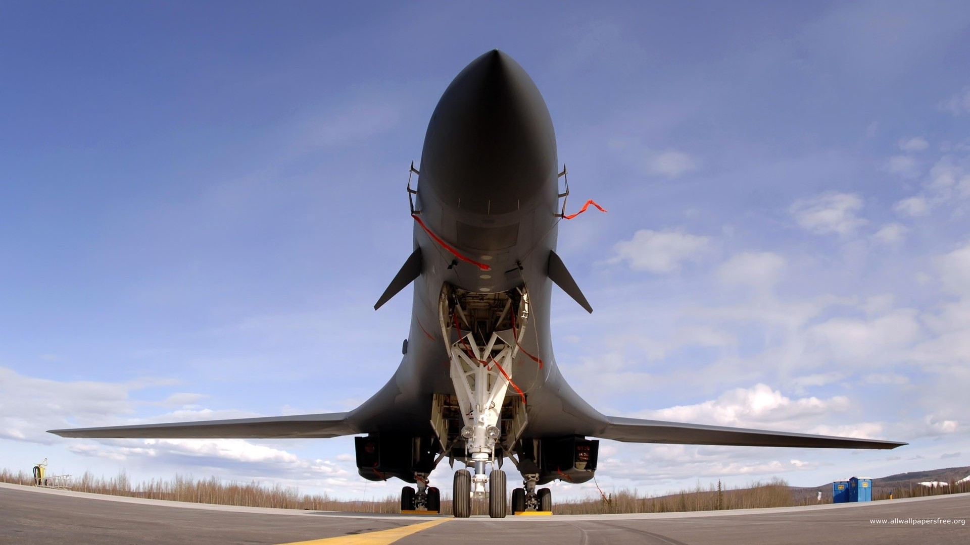 General 1920x1080 military aircraft airplane jets Rockwell B-1 Lancer aircraft military low-angle frontal view American aircraft