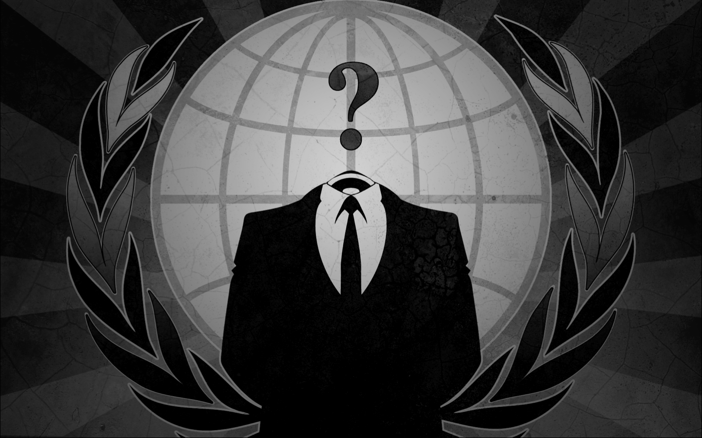 General 1440x900 Anonymous (hacker group) suits monochrome
