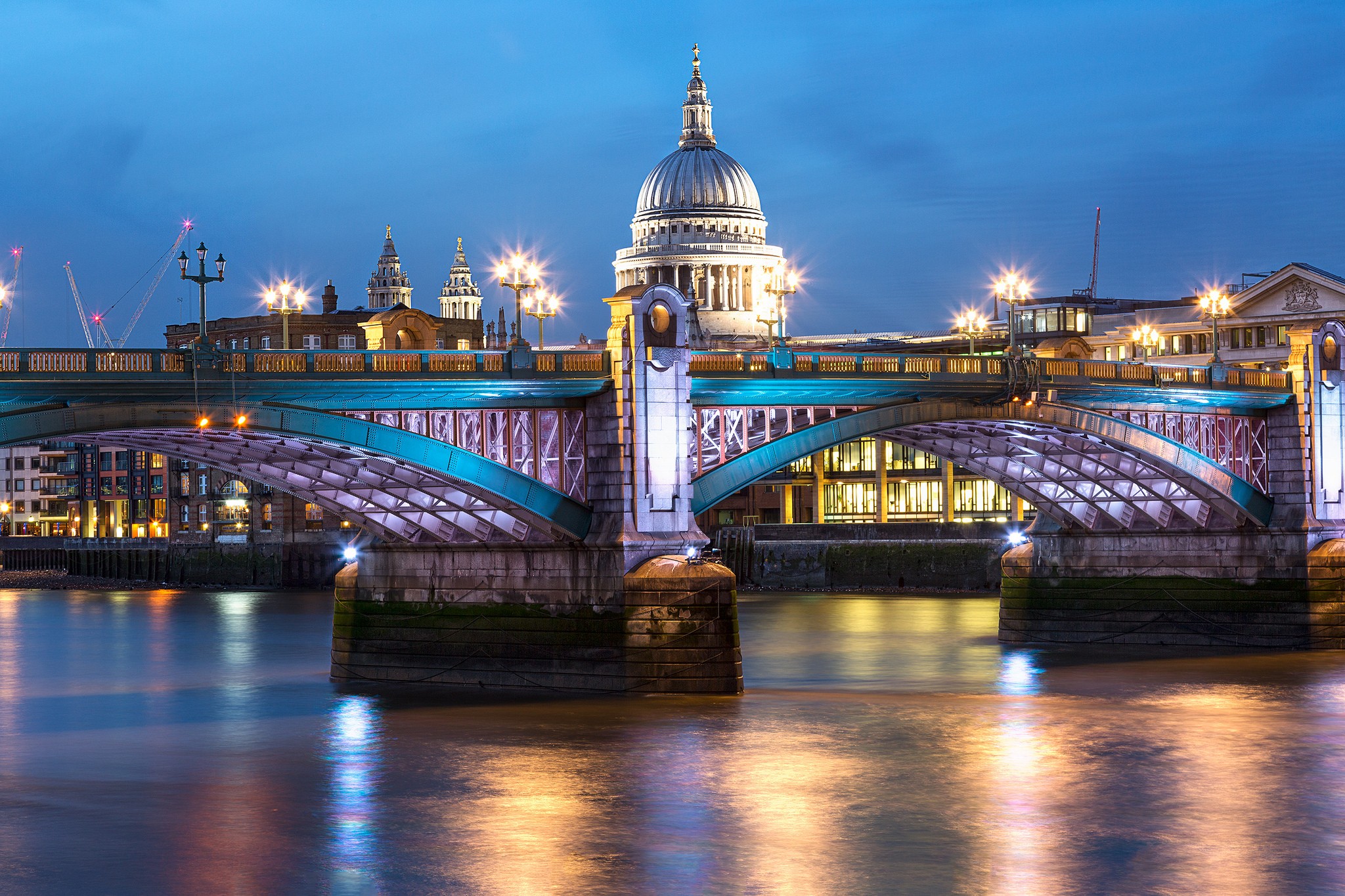 General 2048x1365 cathedral London bridge River Thames England cityscape St. Paul's Cathedral