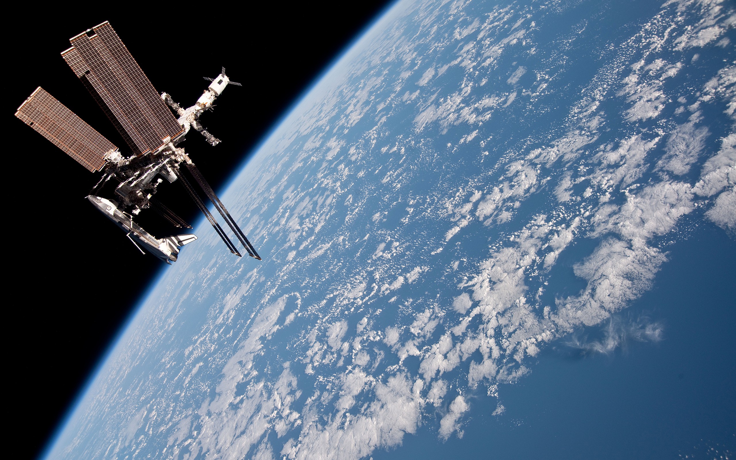 General 2560x1600 International Space Station space shuttle Endeavour space NASA Earth planet