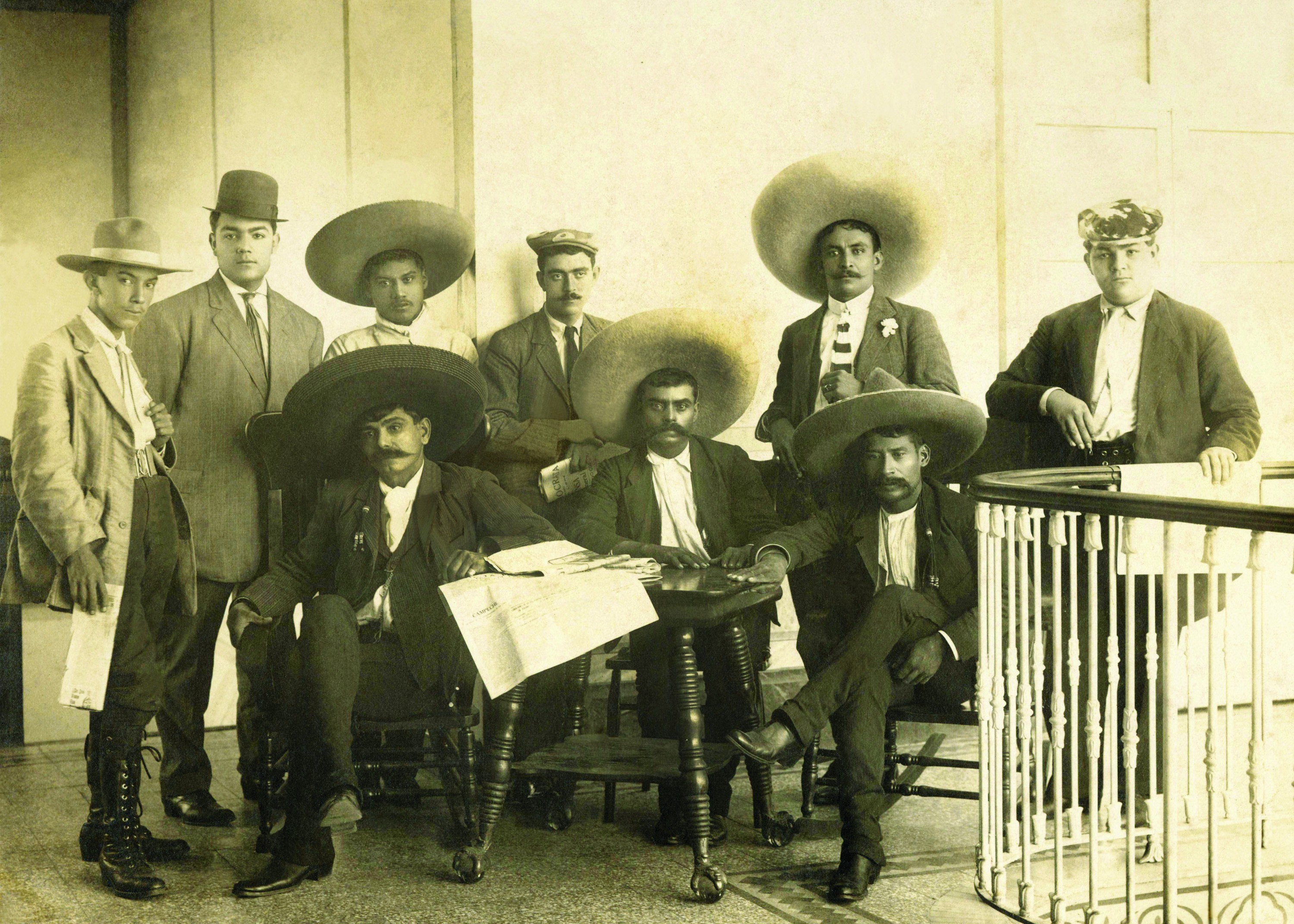 People 3000x2144 men vintage old hat Mexico Group of Men