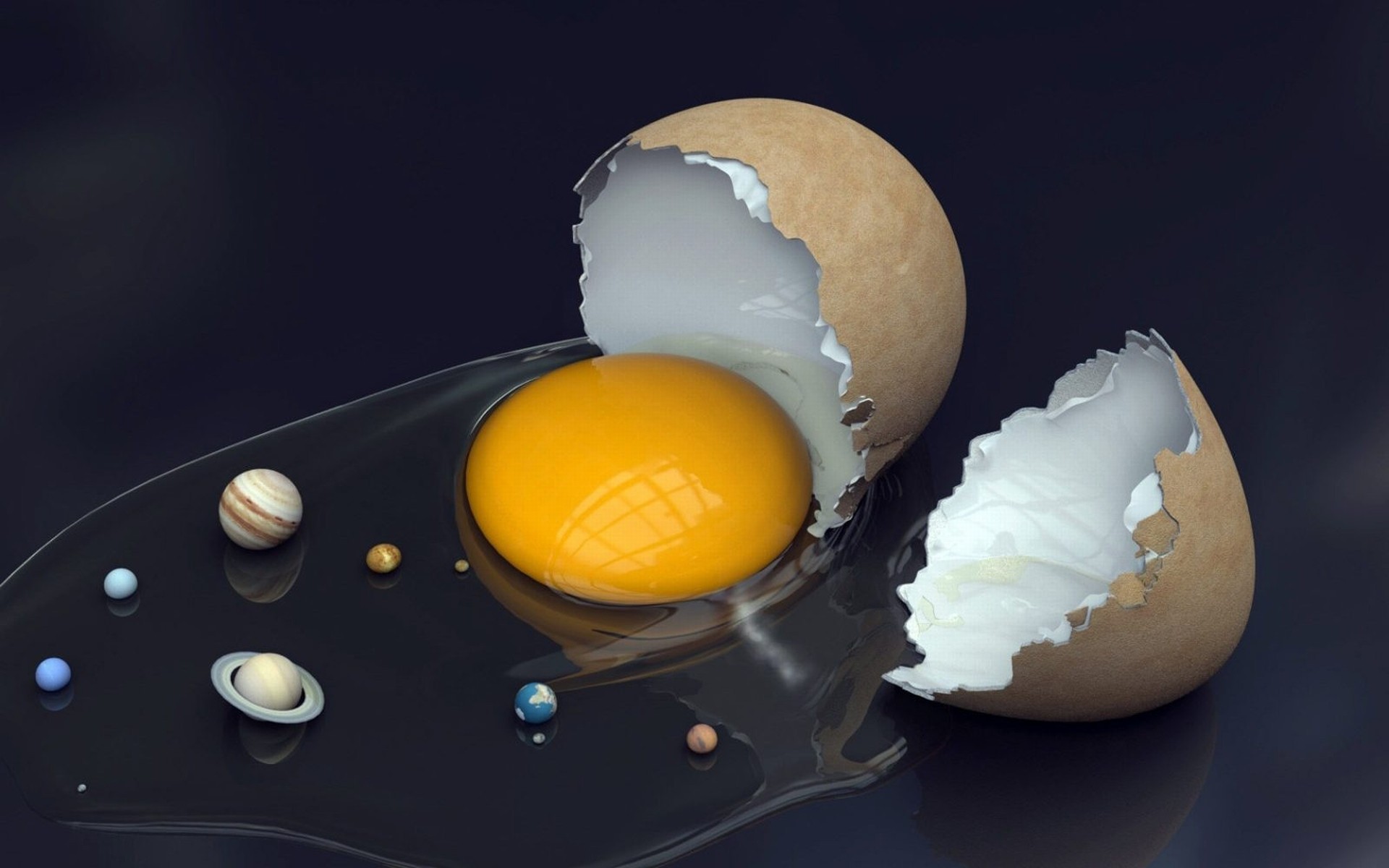 General 1920x1200 Solar System eggs digital art food