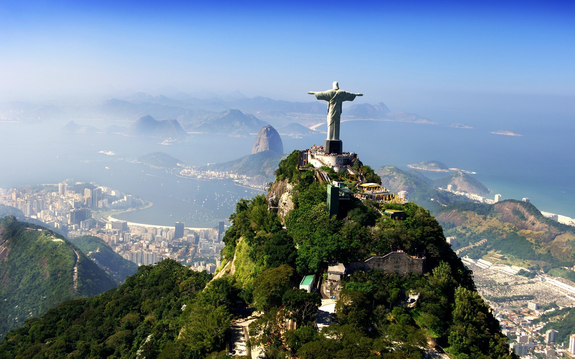 General 1920x1200 Rio de Janeiro cityscape Brazil Christ the Redeemer landmark South America