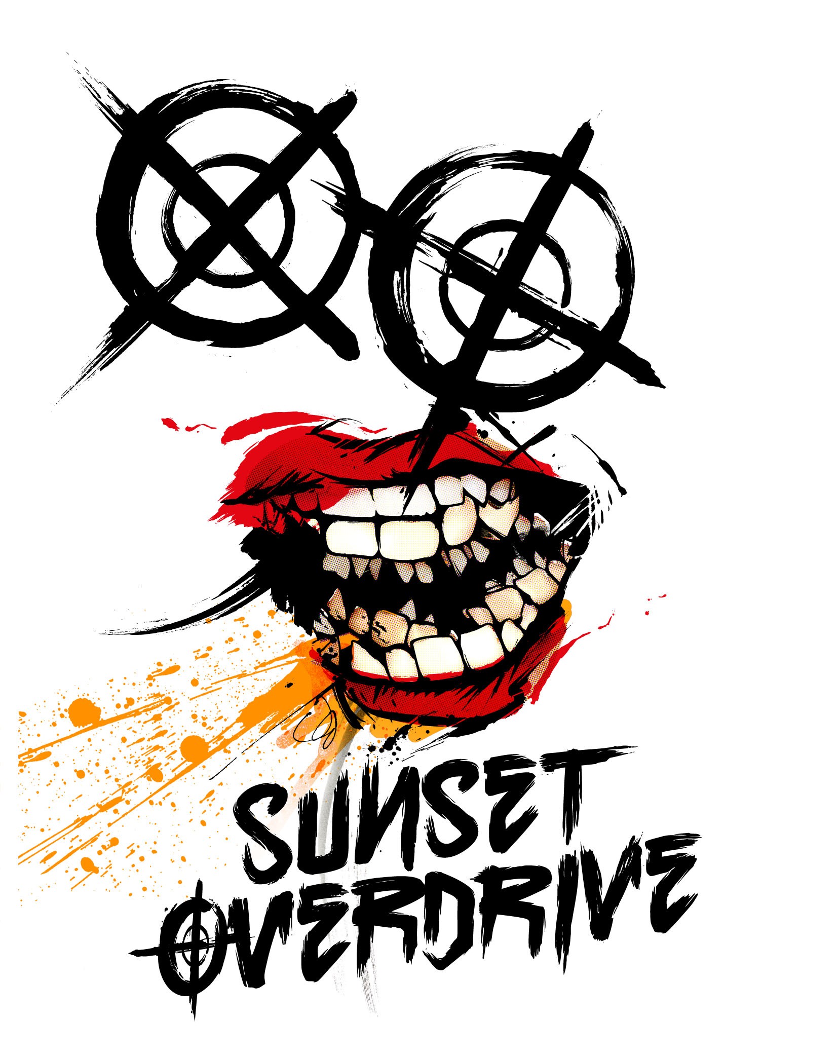 General 1656x2088 Sunset Overdrive Xbox One video game art video games simple background white background