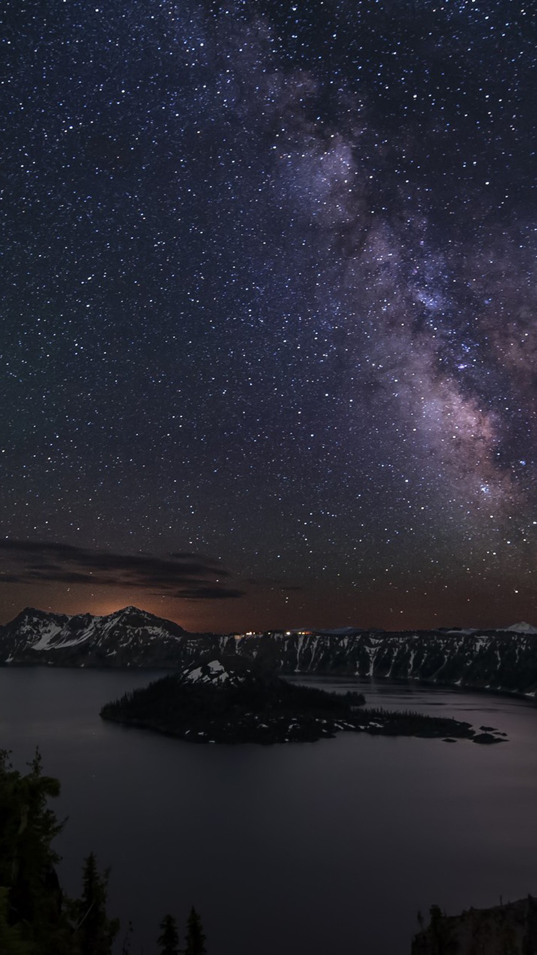General 1080x1920 pivot Crater Lake (Oregon) sky Oregon USA stars dark nature portrait display low light