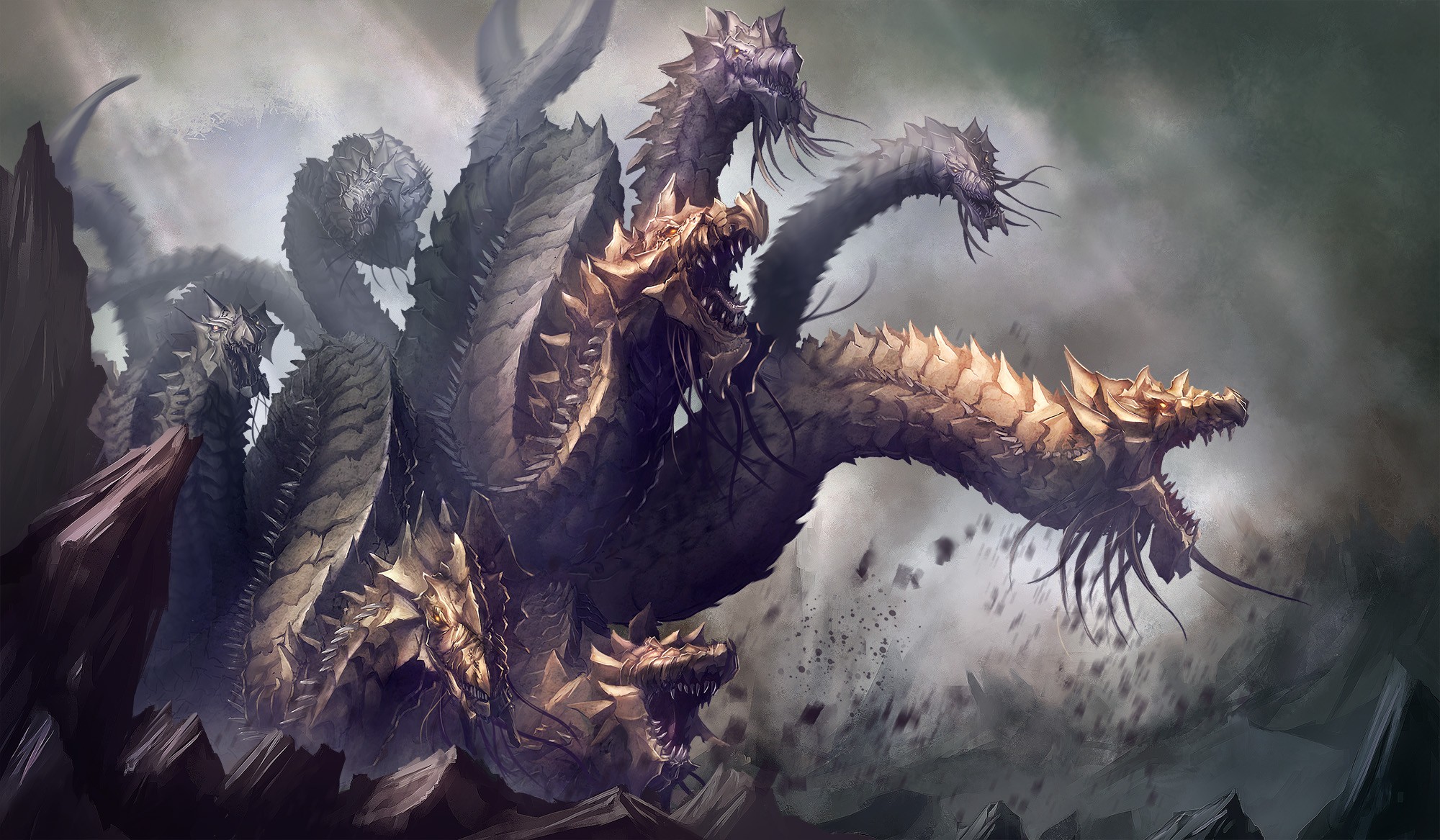 General 2000x1167 hydra artwork digital art creature mythology fantasy art