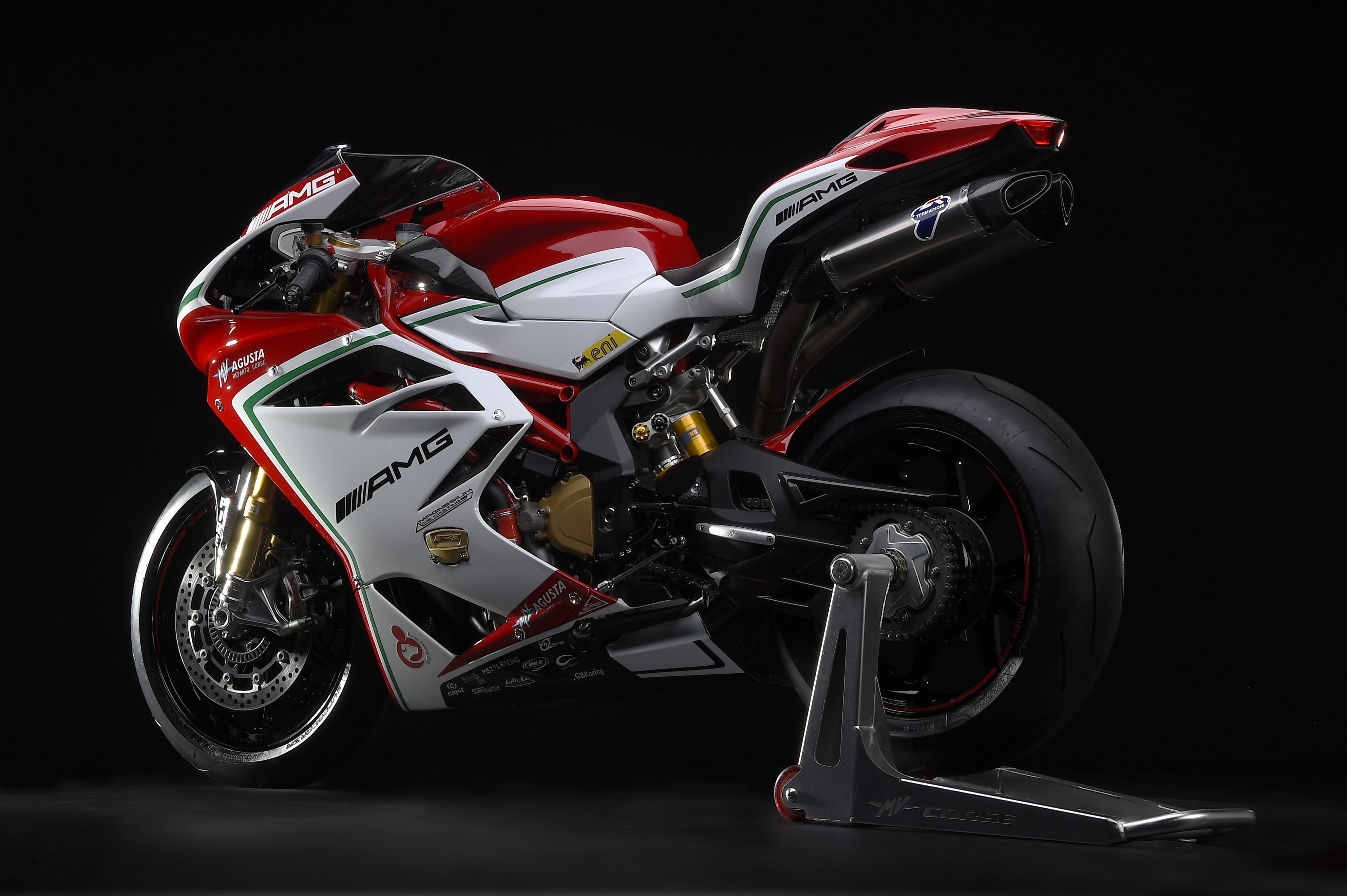 General 4112x2737 MV Agusta F4 RC superbike motorcycle exhaust pipes black background MV agusta vehicle