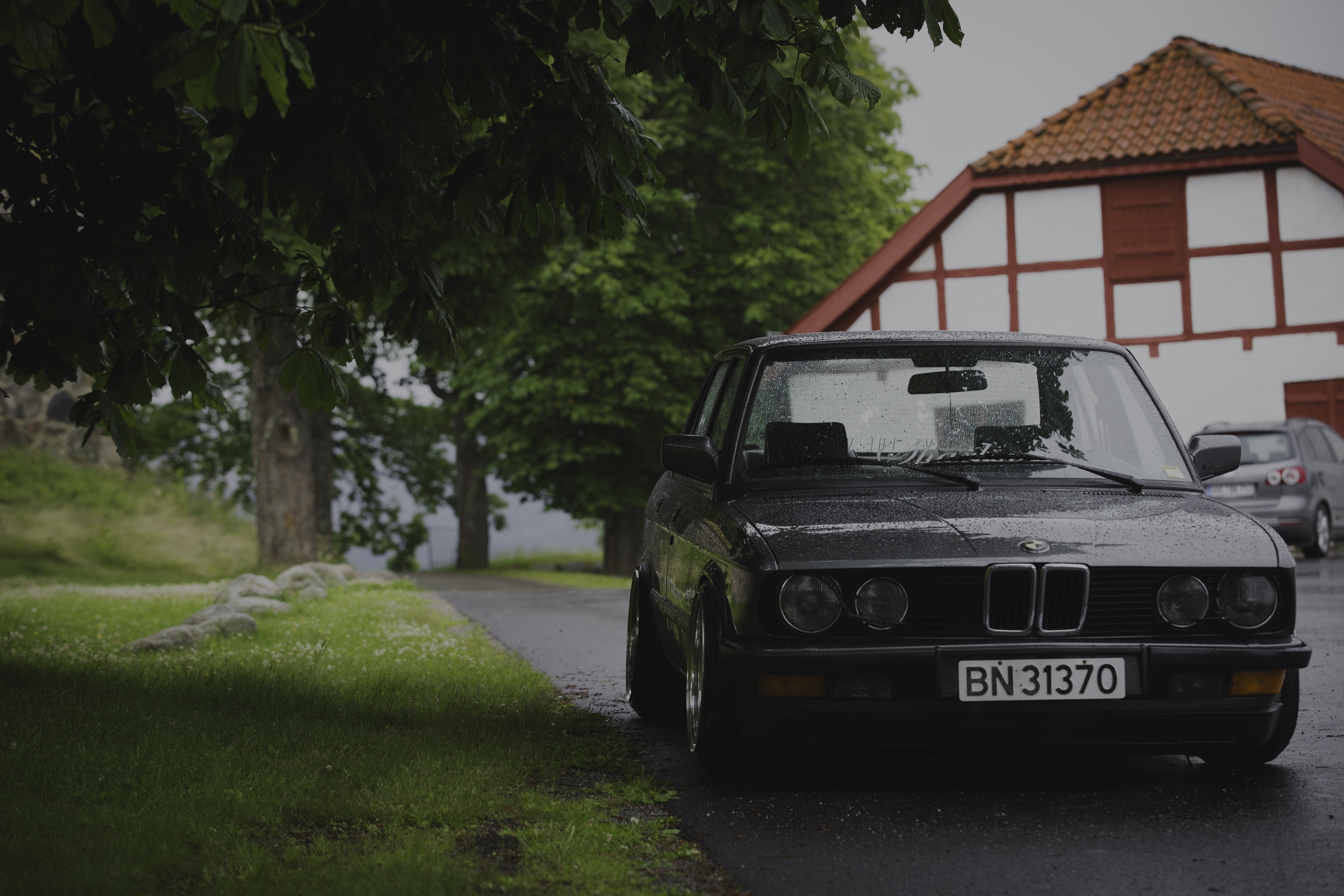 General 5760x3840 BMW E28 Norway summer rain Stance Stanceworks low BMW 5 Series car vehicle numbers black cars BMW