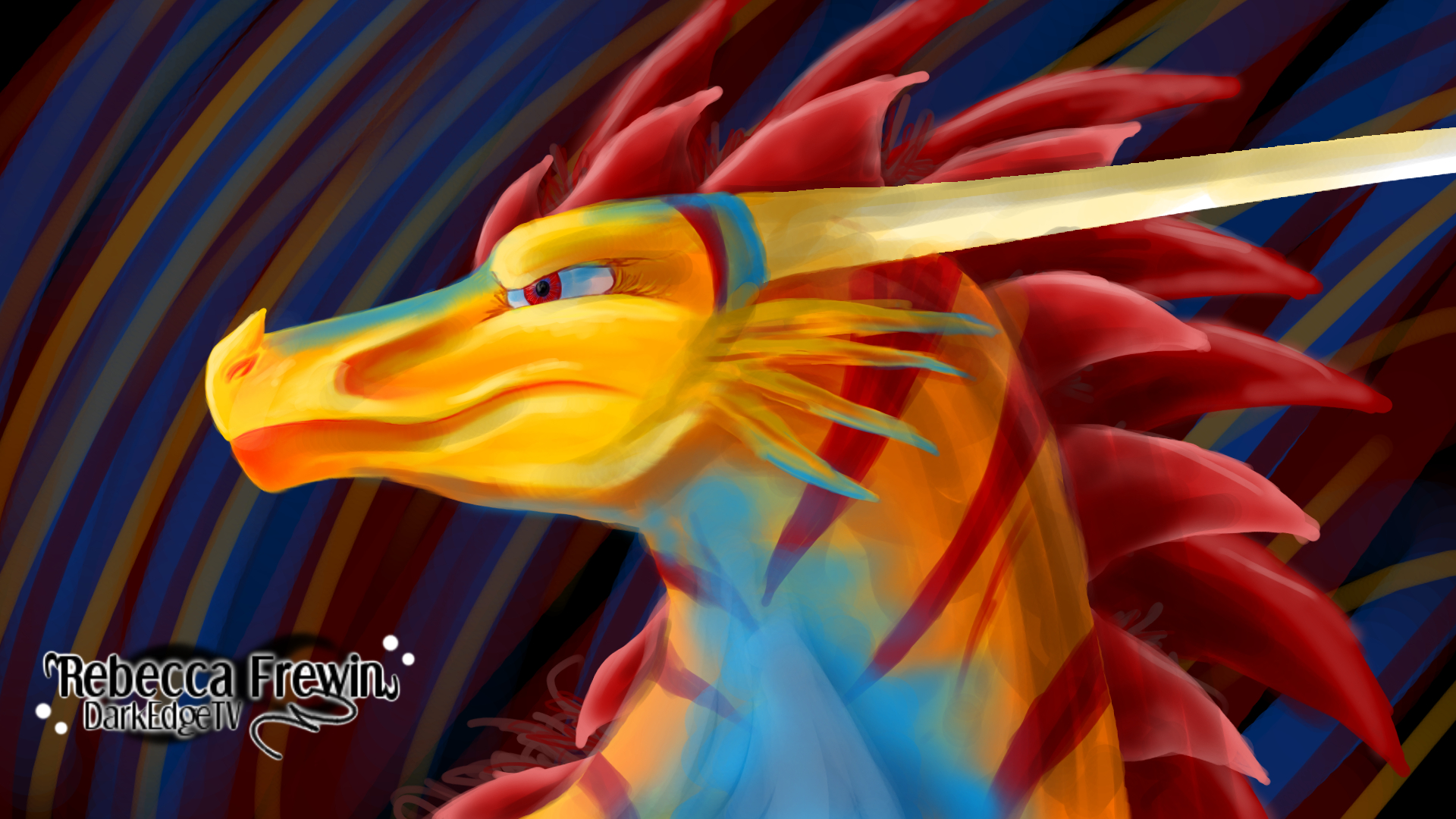 General 1920x1080 dragon colorful creature red eyes