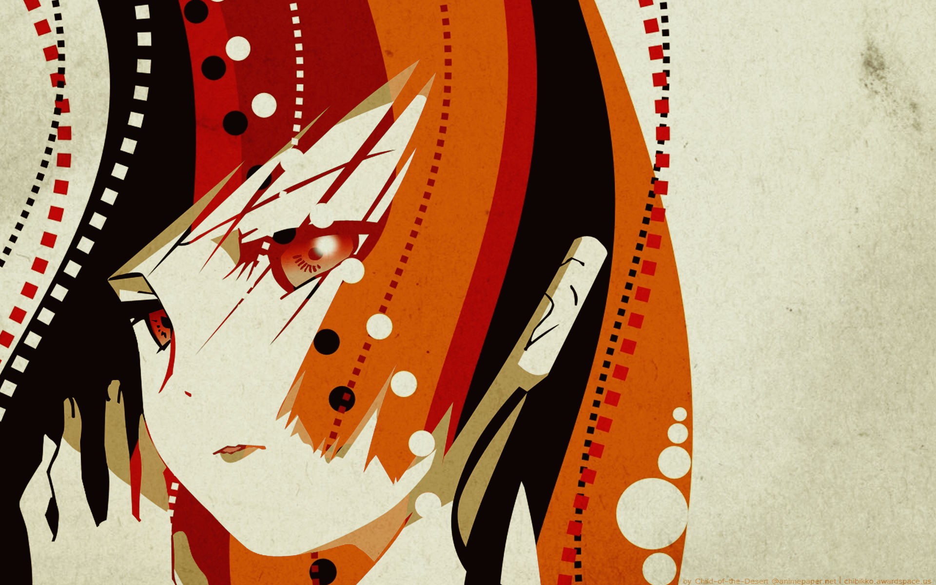 General 1920x1200 face artwork anime girls anime closeup red eyes
