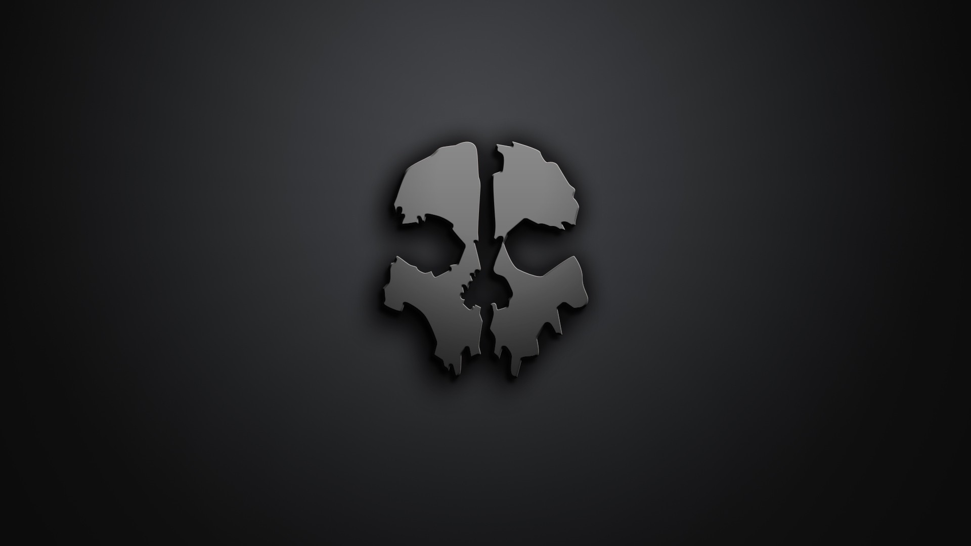 General 1920x1080 skull artwork minimalism gray background Call of Duty Call of Duty: Ghosts PC gaming gradient simple background video game art