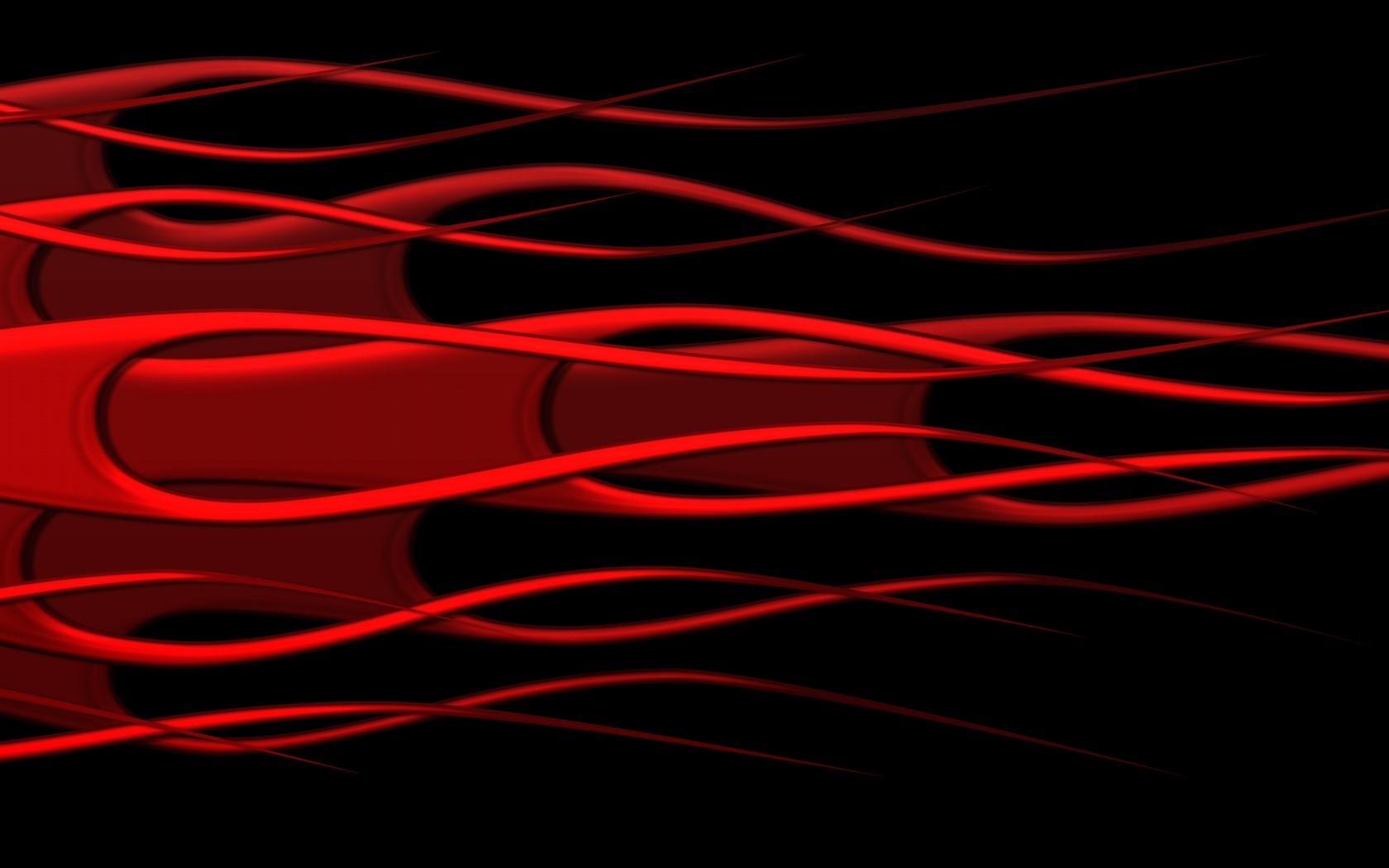 General 1680x1050 fire shapes abstract black background red Flame Painter simple background digital art