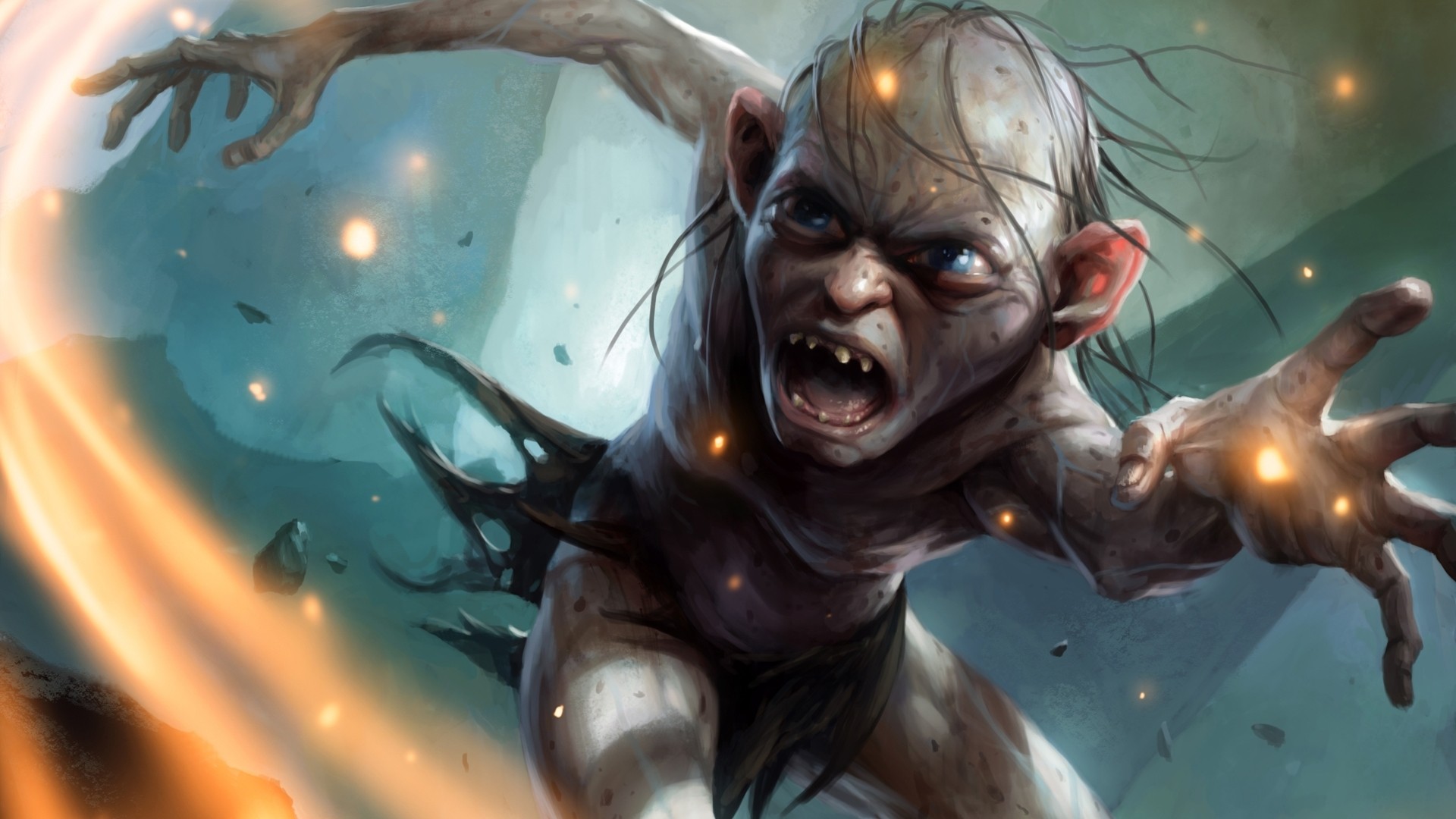 General 1920x1080 Guardians of Middle-earth Gollum The Lord of the Rings fantasy art creature
