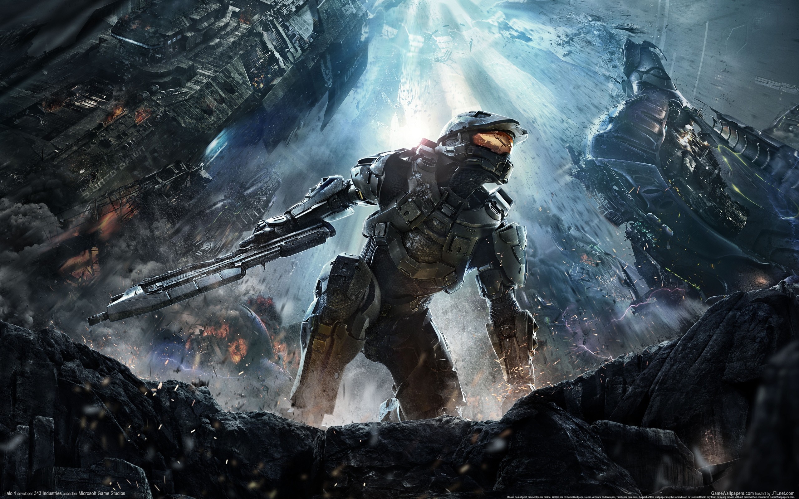 General 2560x1600 Halo 4 video games concept art low-angle 343 Industries Microsoft video game art science fiction Master Chief (Halo)