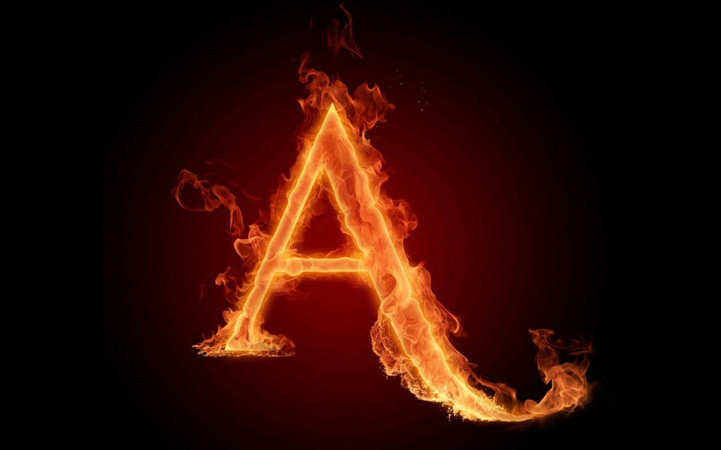 General 1440x900 typography letter fire