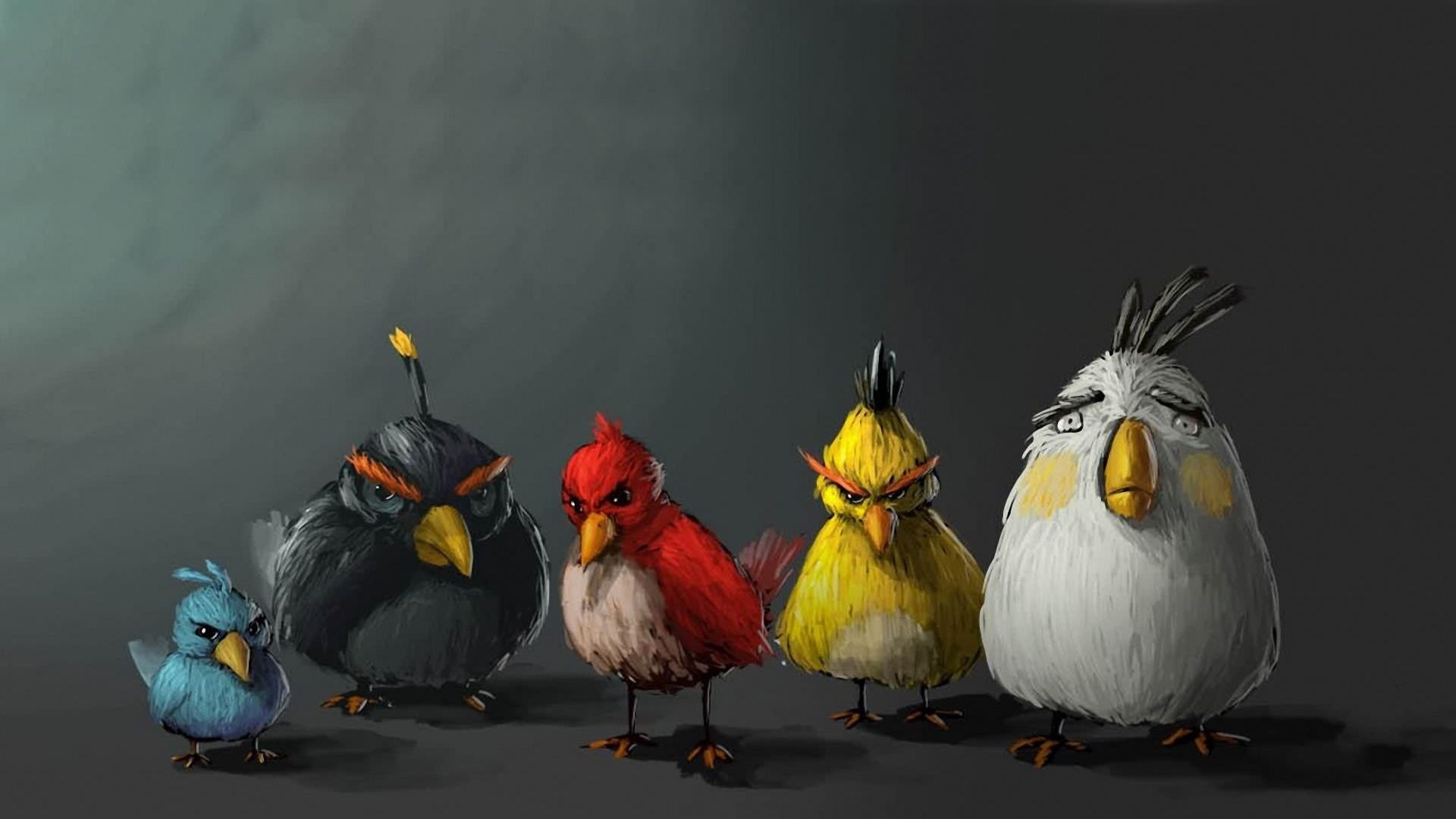 General 1920x1080 Angry Birds realistic paint video games video game characters