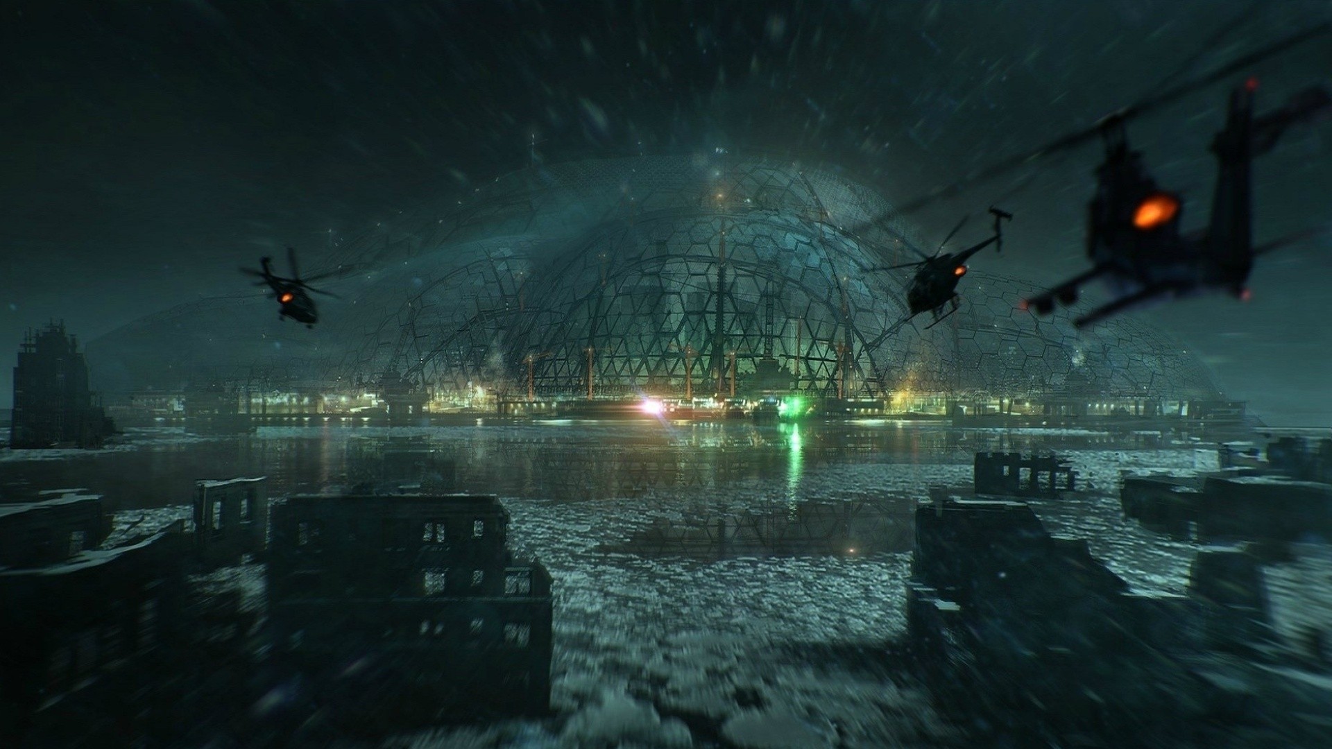 General 1920x1080 Crysis 3 video game art video games helicopters futuristic science fiction