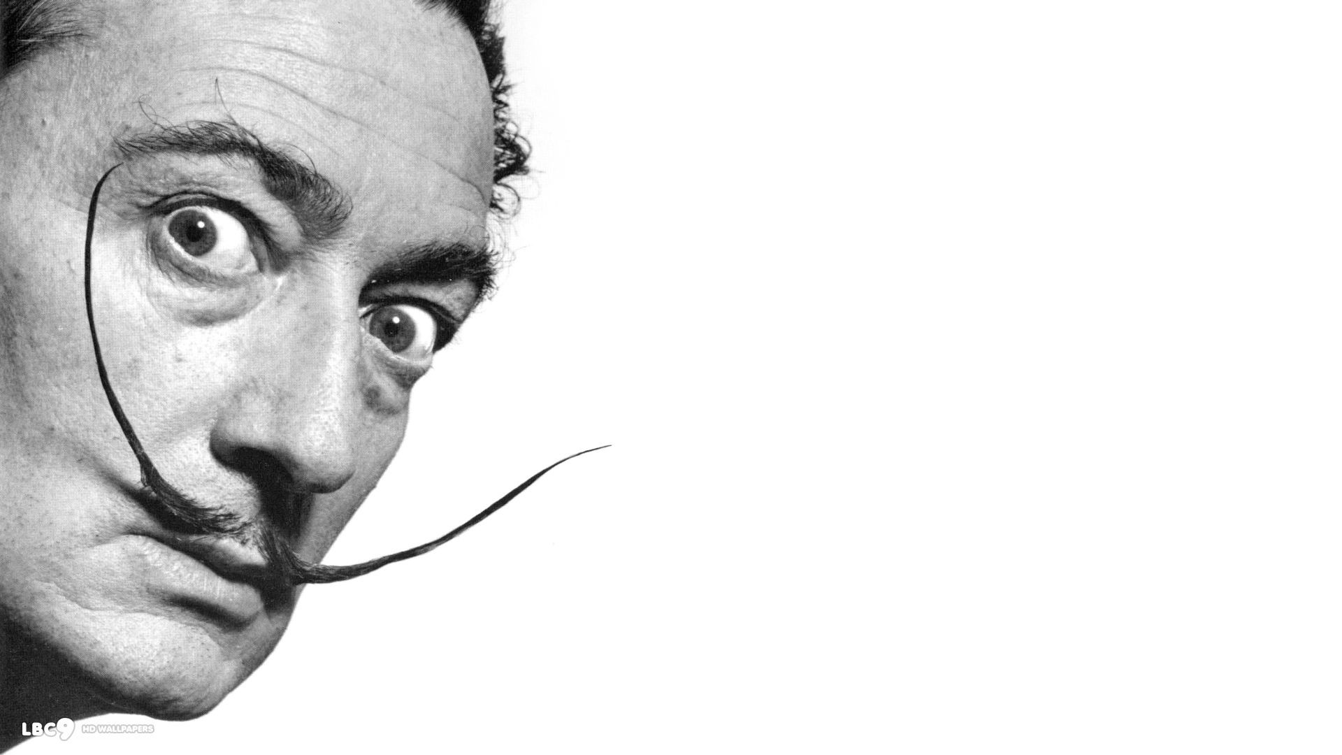 People 1920x1080 Salvador Dalí men painters monochrome moustache