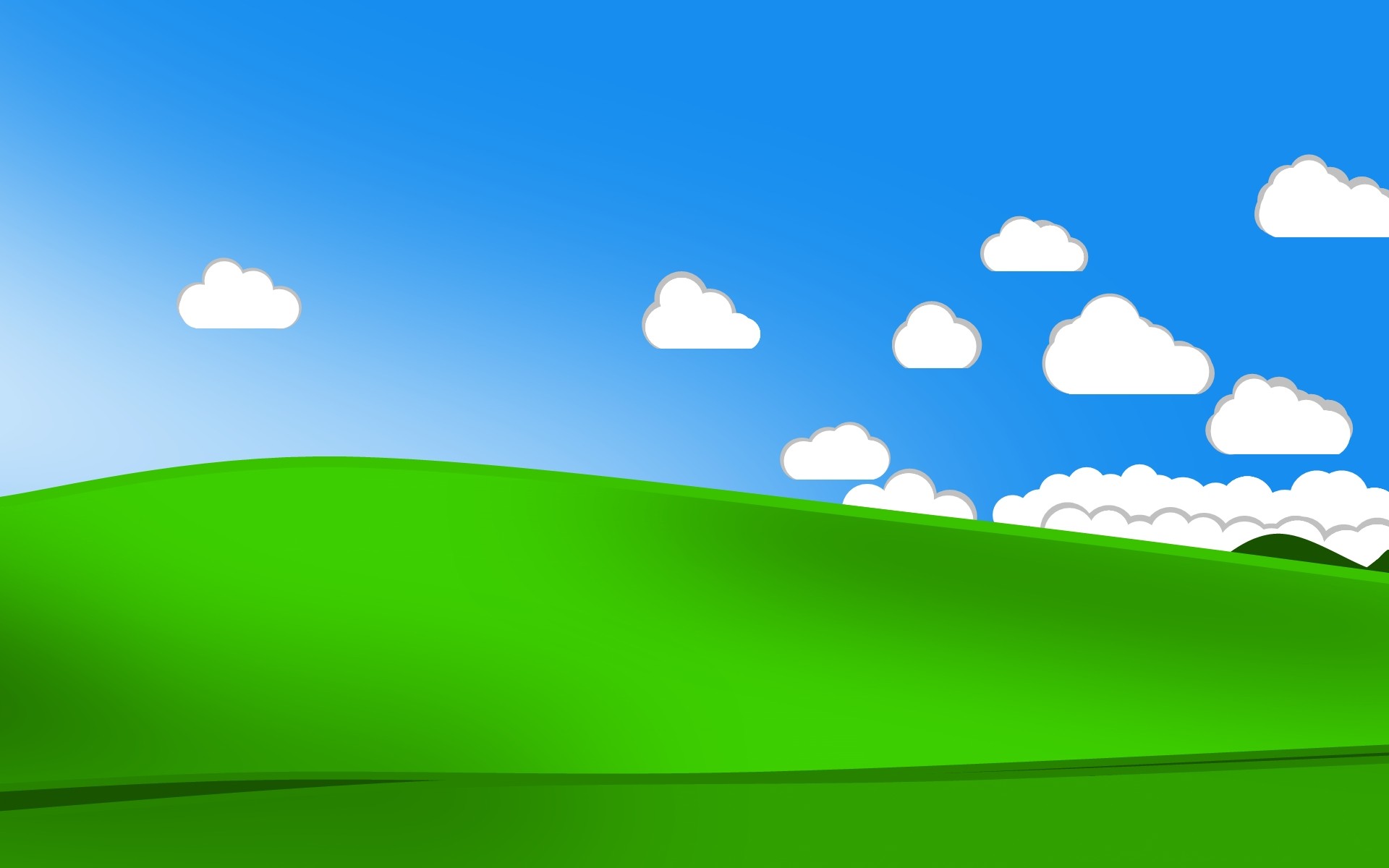 General 1920x1200 bliss Windows XP minimalism valley clouds operating system