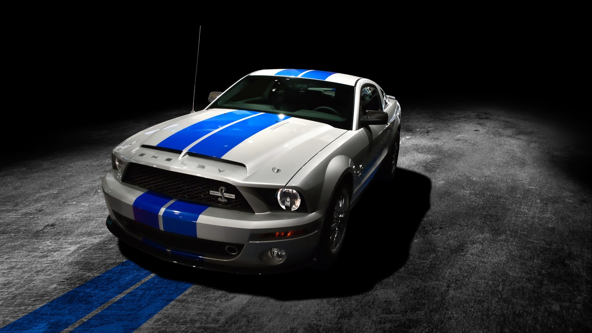 General 1920x1080 car Ford Mustang Shelby vehicle Ford silver cars blue Ford Mustang Ford Mustang S-197 muscle cars American cars racing stripes