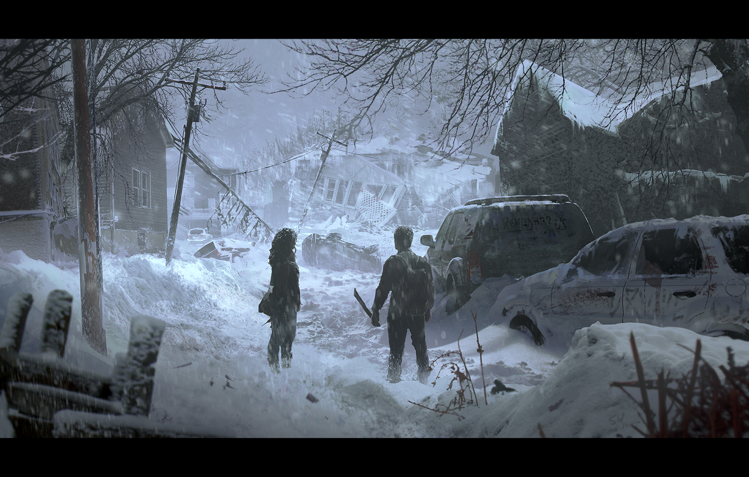 General 1494x953 The Last of Us snow abandoned apocalyptic video games video game art DeviantArt