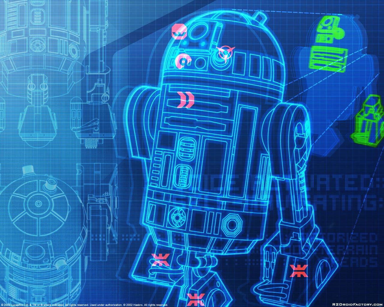 General 1280x1024 Star Wars R2-D2 2002 (Year) blue cyan Star Wars Droids science fiction