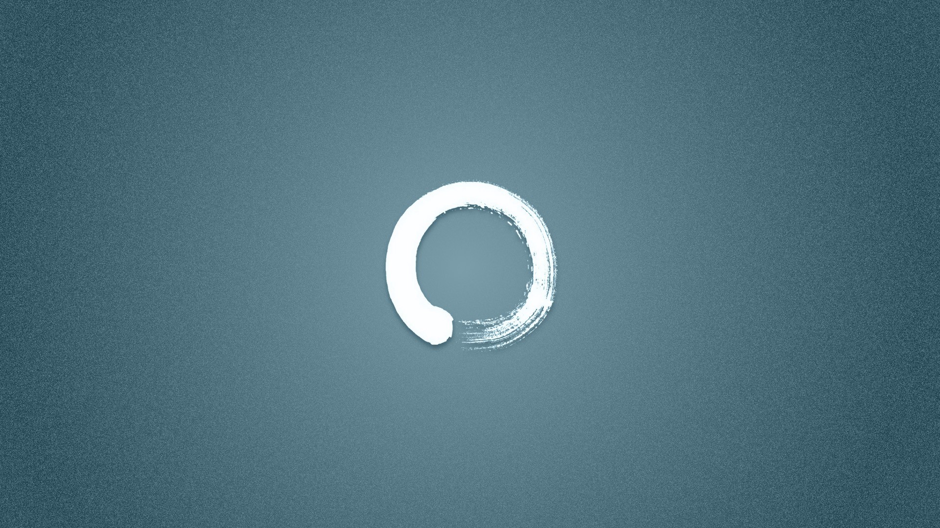 General 1920x1080 abstract digital art circle simple background ensō minimalism ouroboros blue background