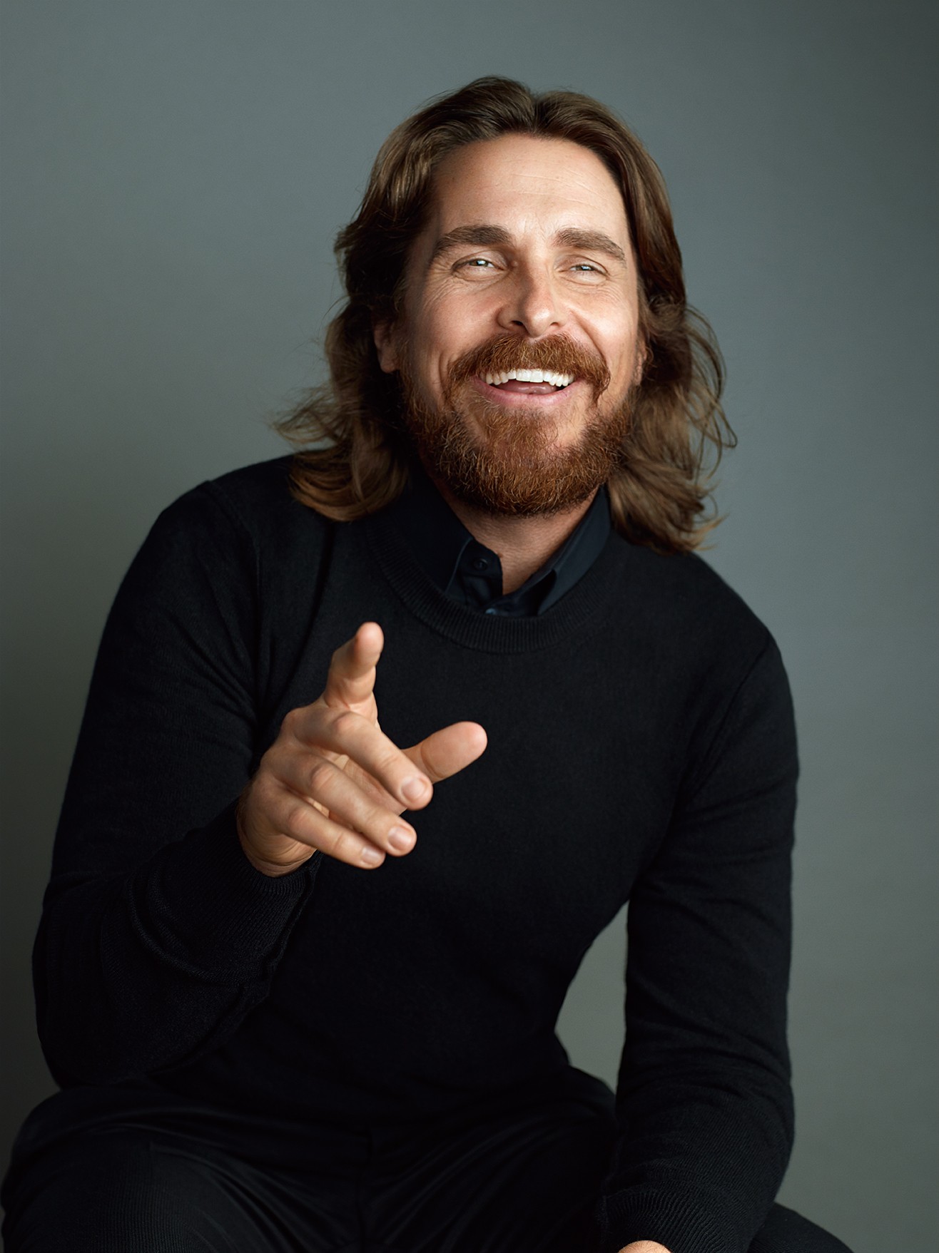 People 1316x1757 Christian Bale actor men smiling beard women indoors men indoors studio