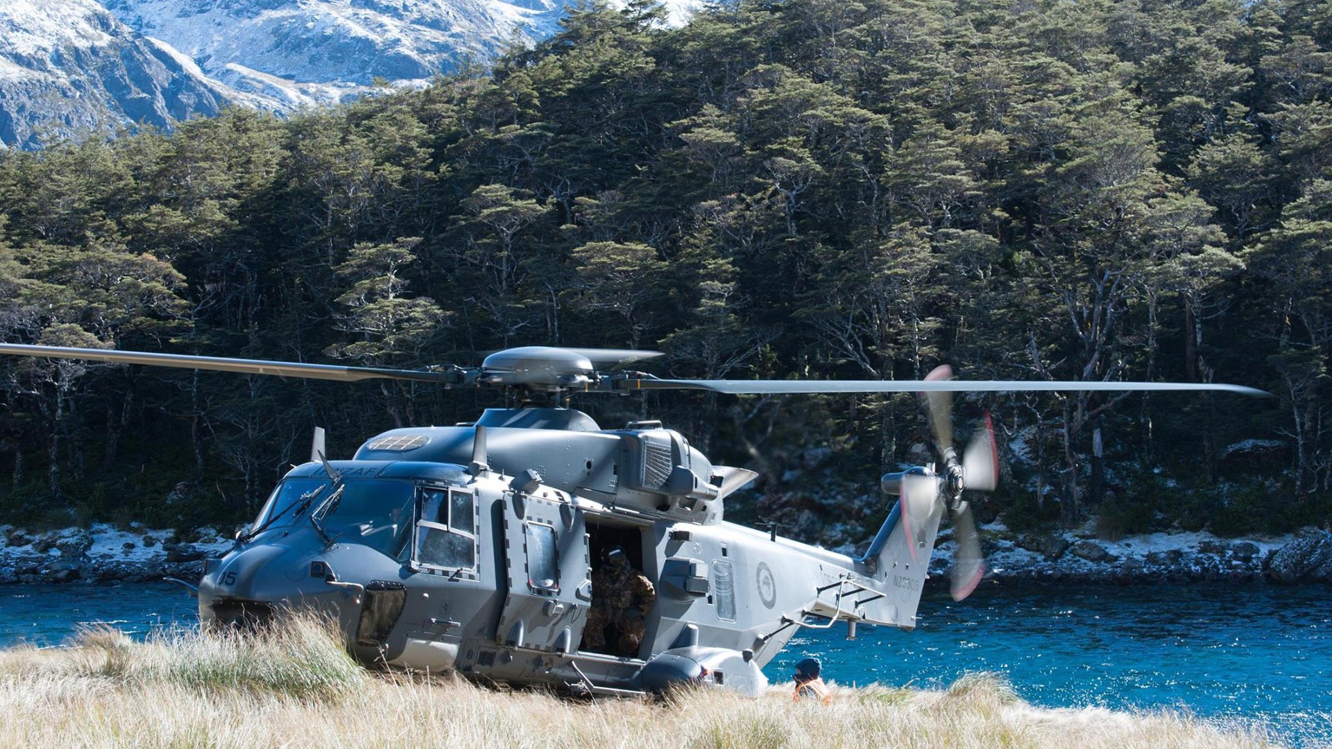 General 1920x1080 military helicopters soldier military aircraft New Zealand vehicle military vehicle aircraft Royal New Zealand Air Force air force forest nature river NHIndustries NH90