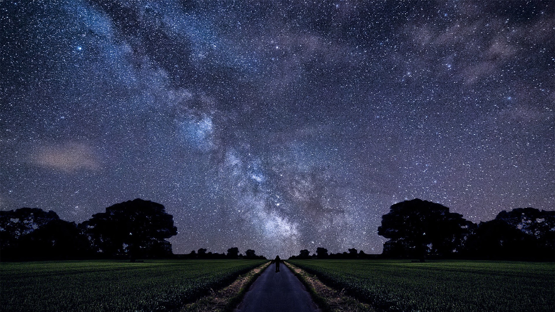 General 1920x1080 stars night road starry night field outdoors sky landscape
