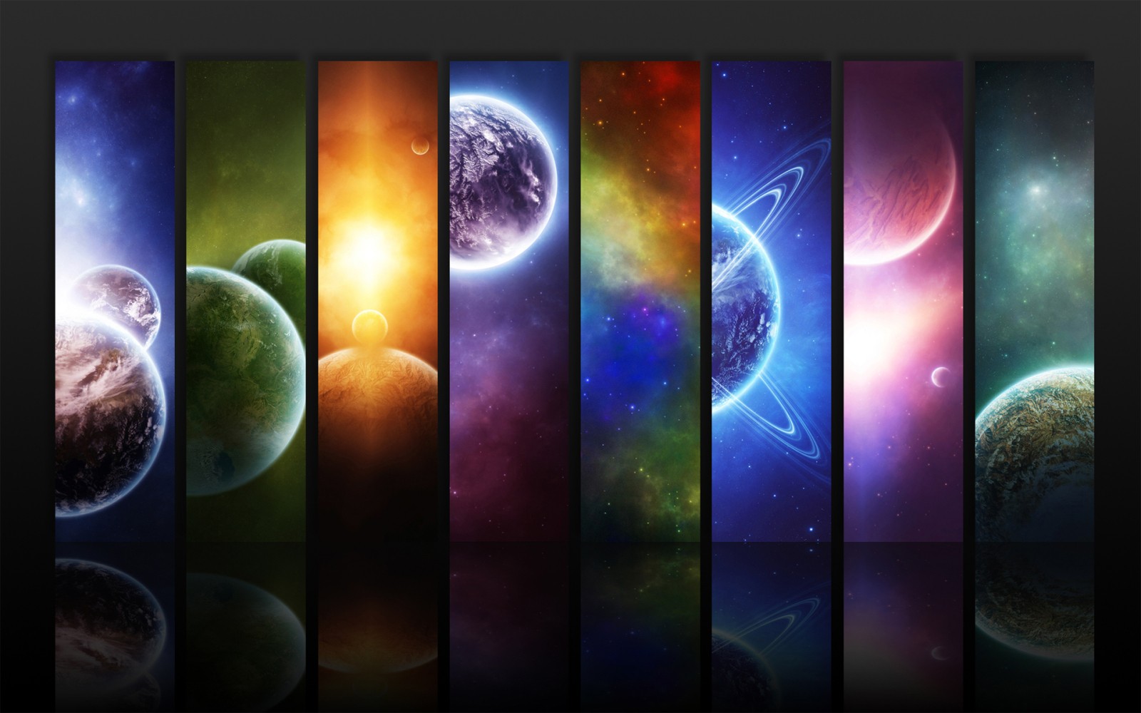 General 1600x1000 planet colorful space panels collage space art digital art