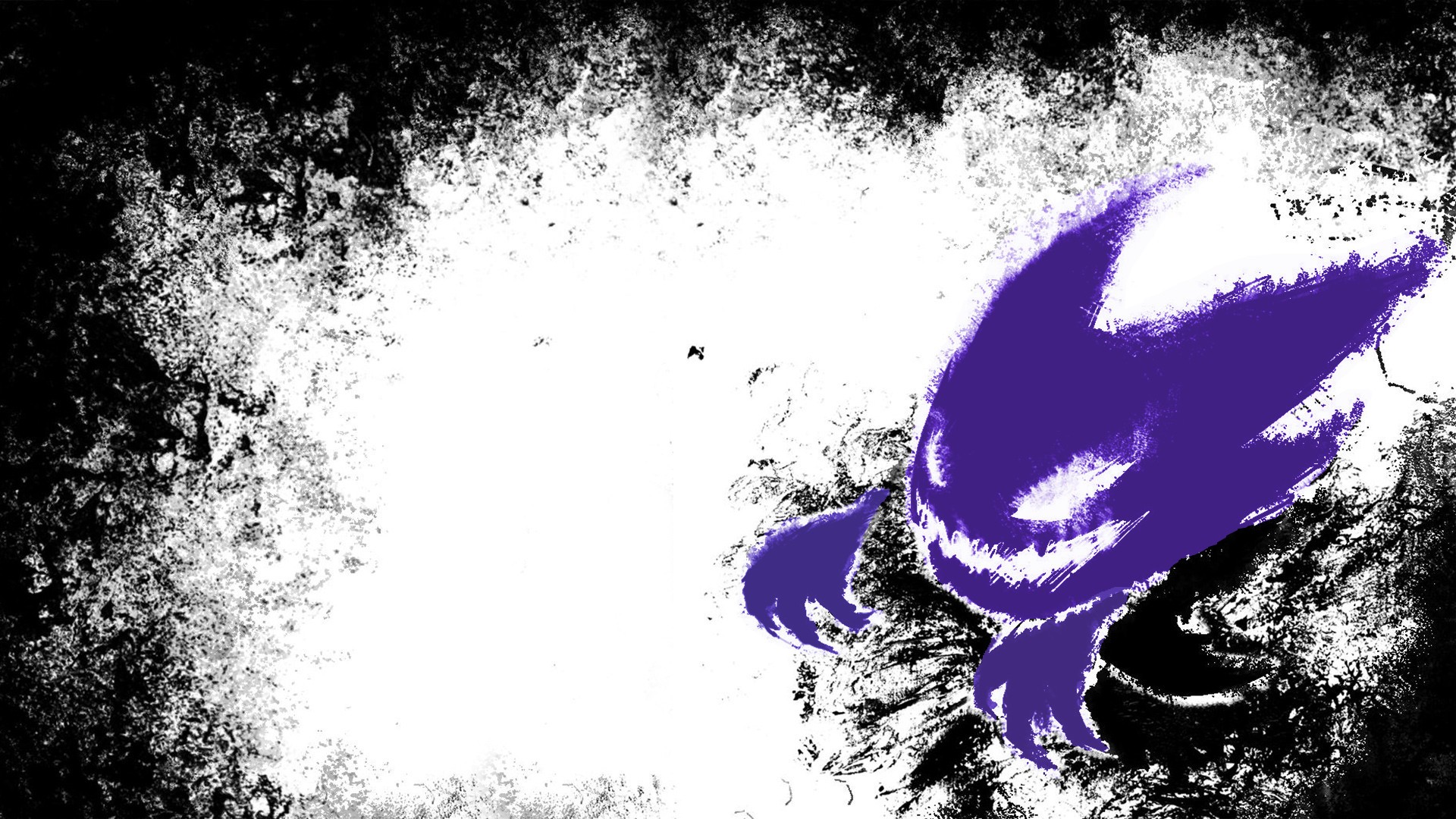 Anime 1920x1080 Haunter Pokemon First Generation Nintendo video games grunge purple Pokémon